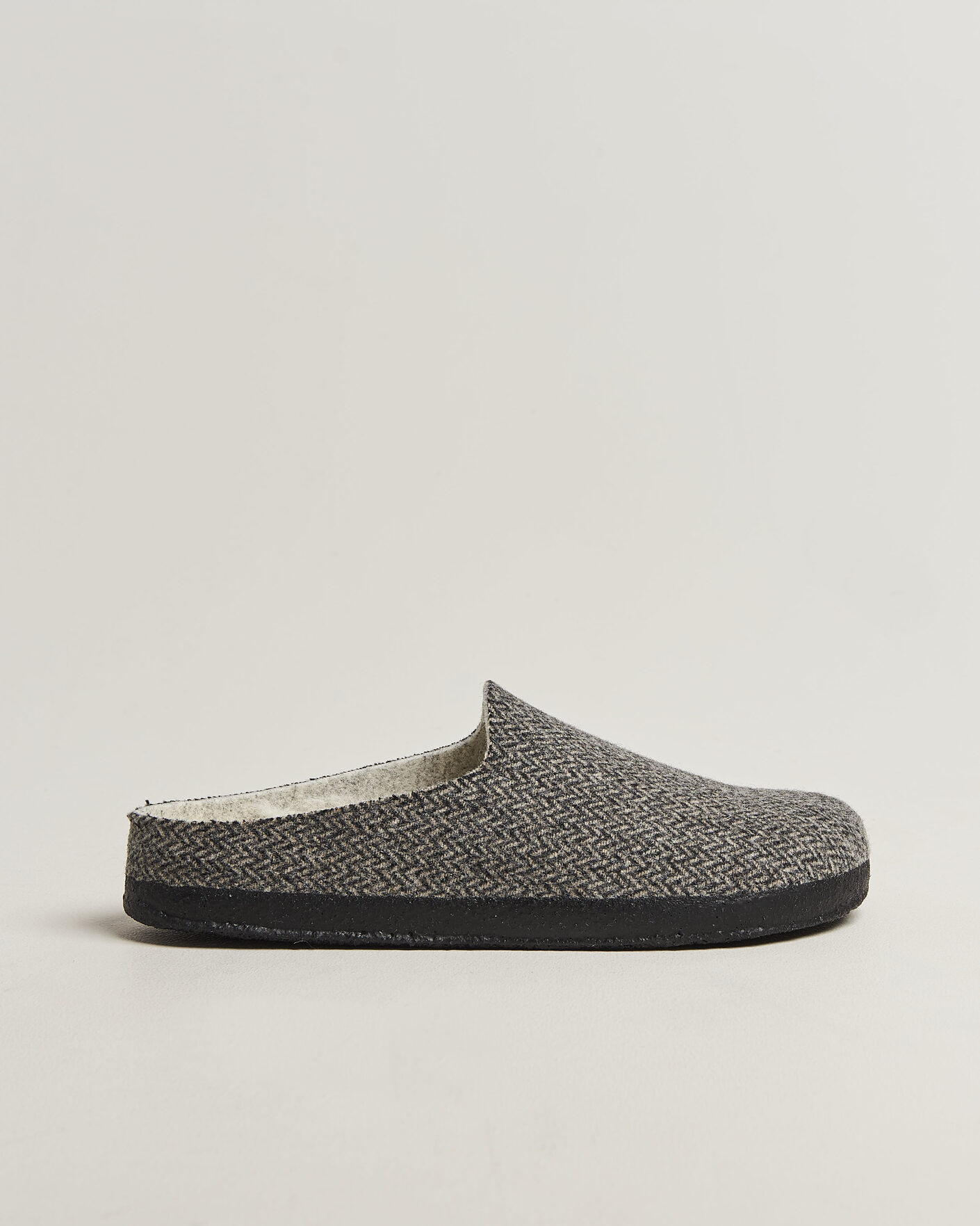 Uomini | Sandali & Diapositive | BIRKENSTOCK | Amsterdam Wrapped Dip Shearling Dark Grey Herringbone