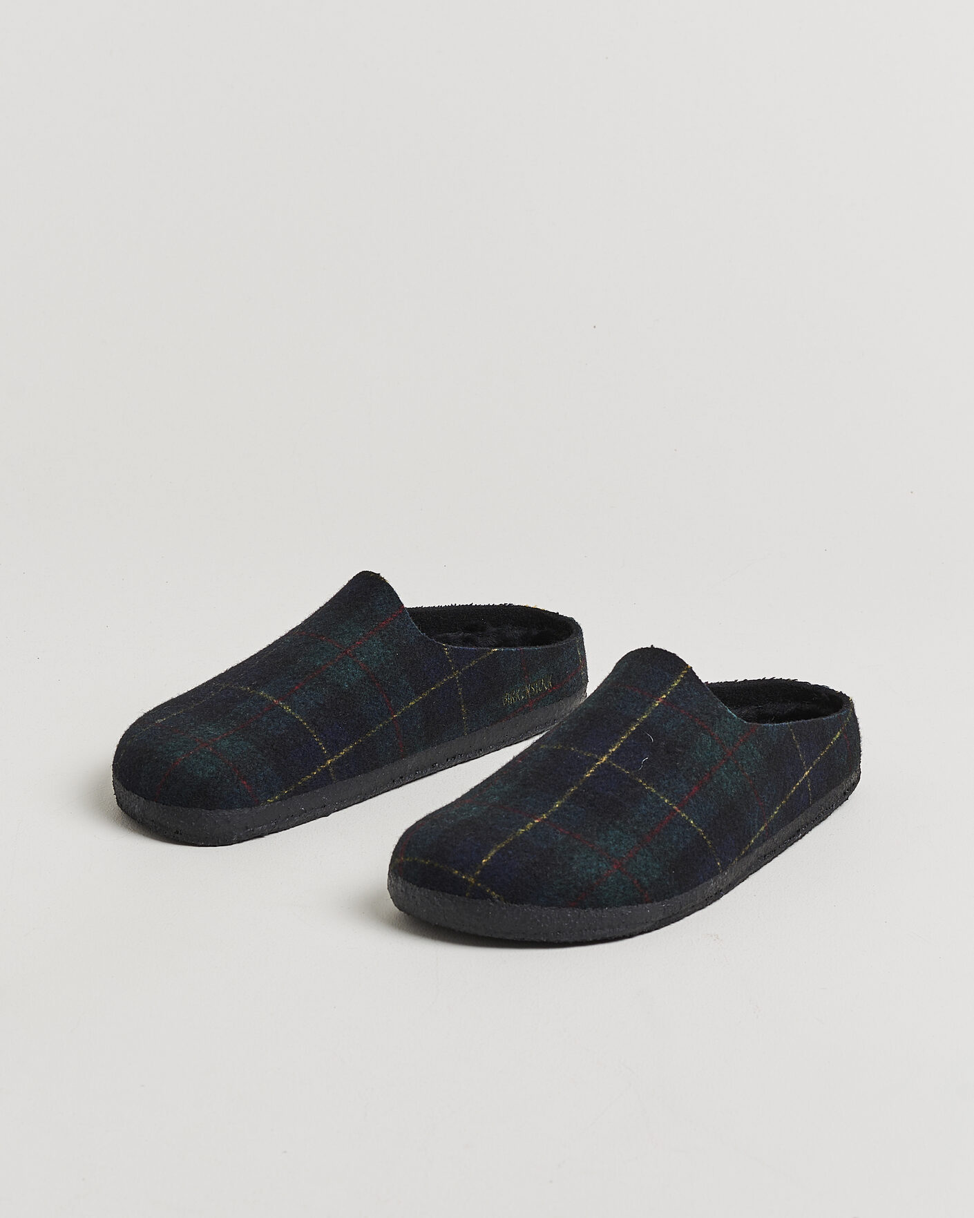 Uomini | Sandali & Diapositive | BIRKENSTOCK | Amsterdam Wrapped Dip Shearling Green Navy Plaid