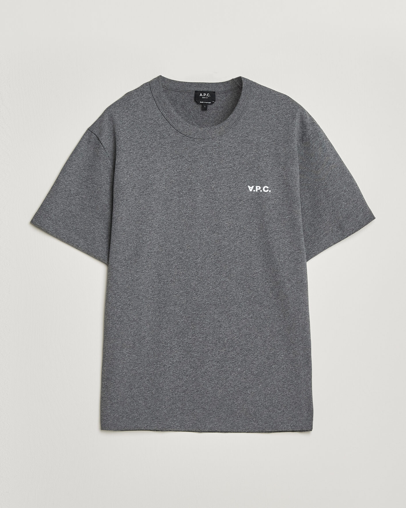Uomini | T-shirt | A.P.C. | Boxy Fit Petit VPC T-Shirt Heathered Anthracite