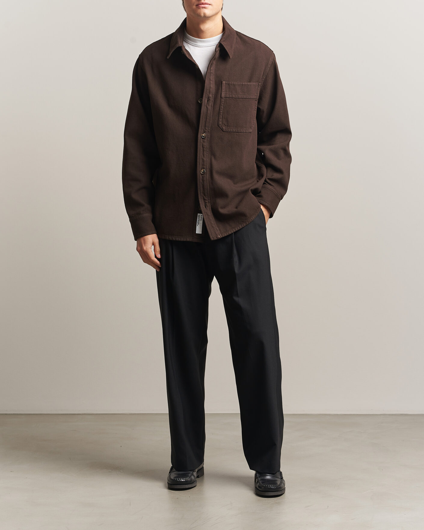 Uomini | Camicie | A.P.C. | Basile Overshirt Chocolate