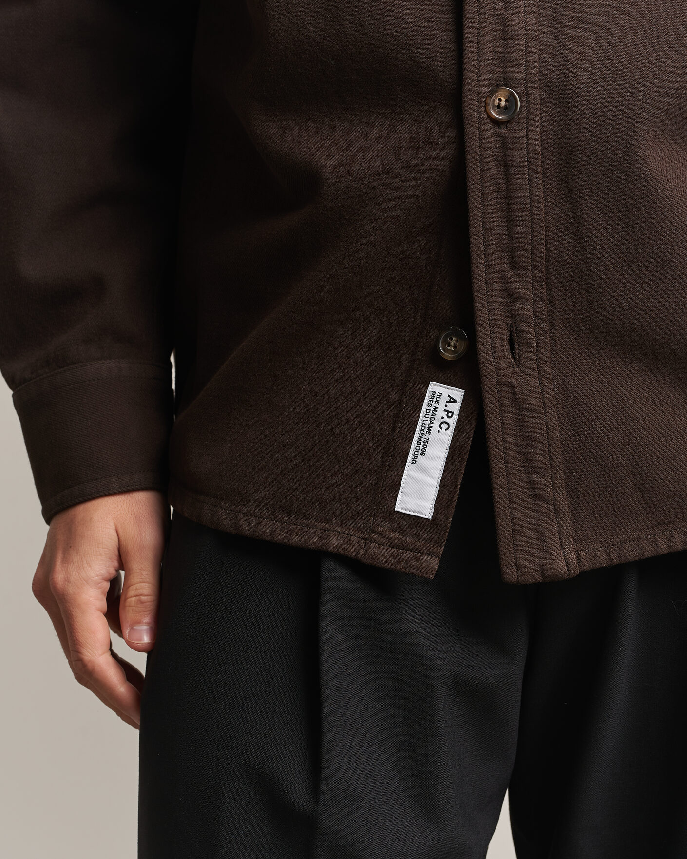 Uomini | Camicie | A.P.C. | Basile Overshirt Chocolate