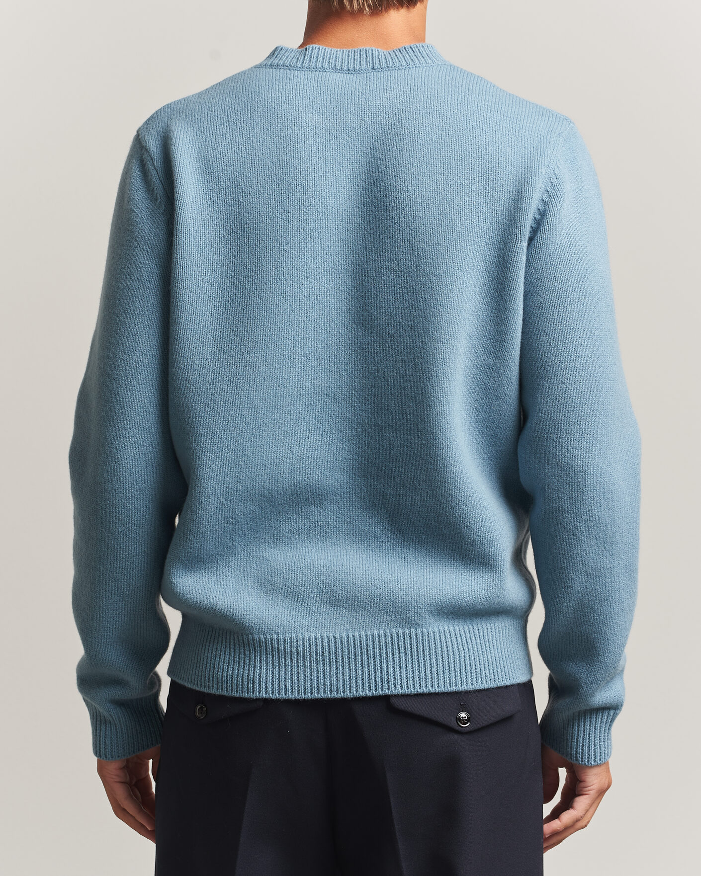 Uomini | Maglieria | A.P.C. | Edmond Wool Knitted Sweater Light Blue Melange