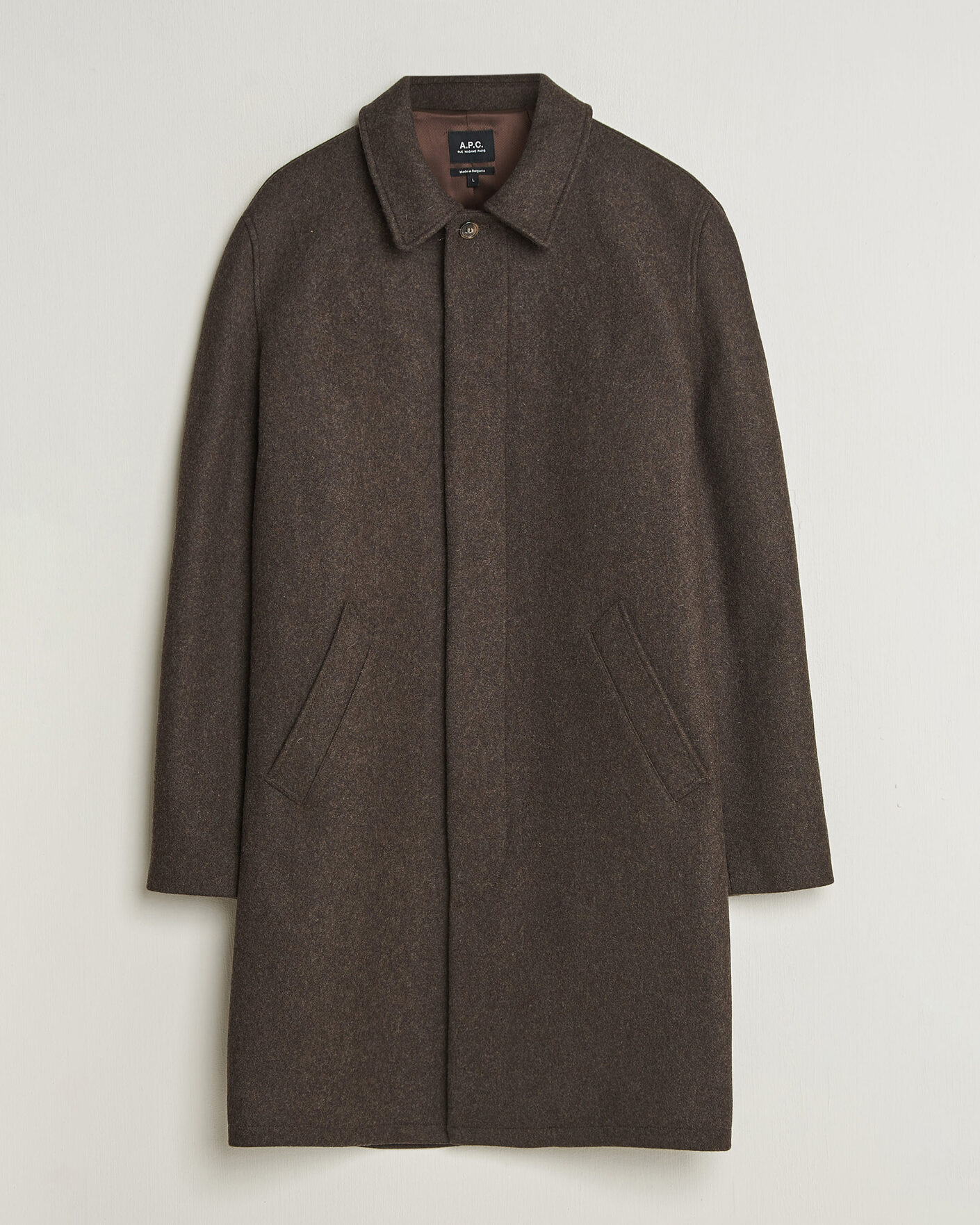 Uomini | Giacche | A.P.C. | Auster Wool Coat Maroon Melange