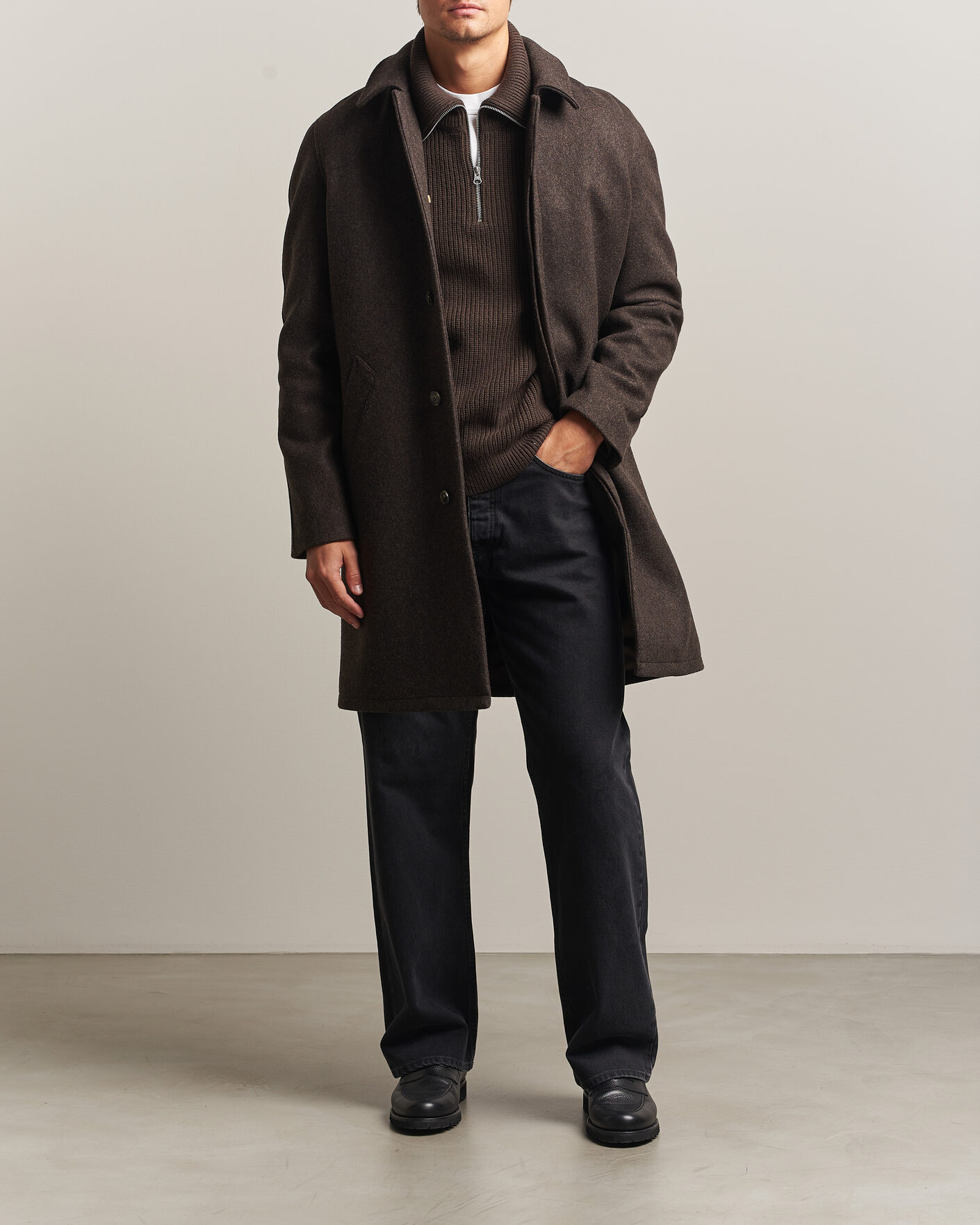 Uomini | Giacche | A.P.C. | Auster Wool Coat Maroon Melange