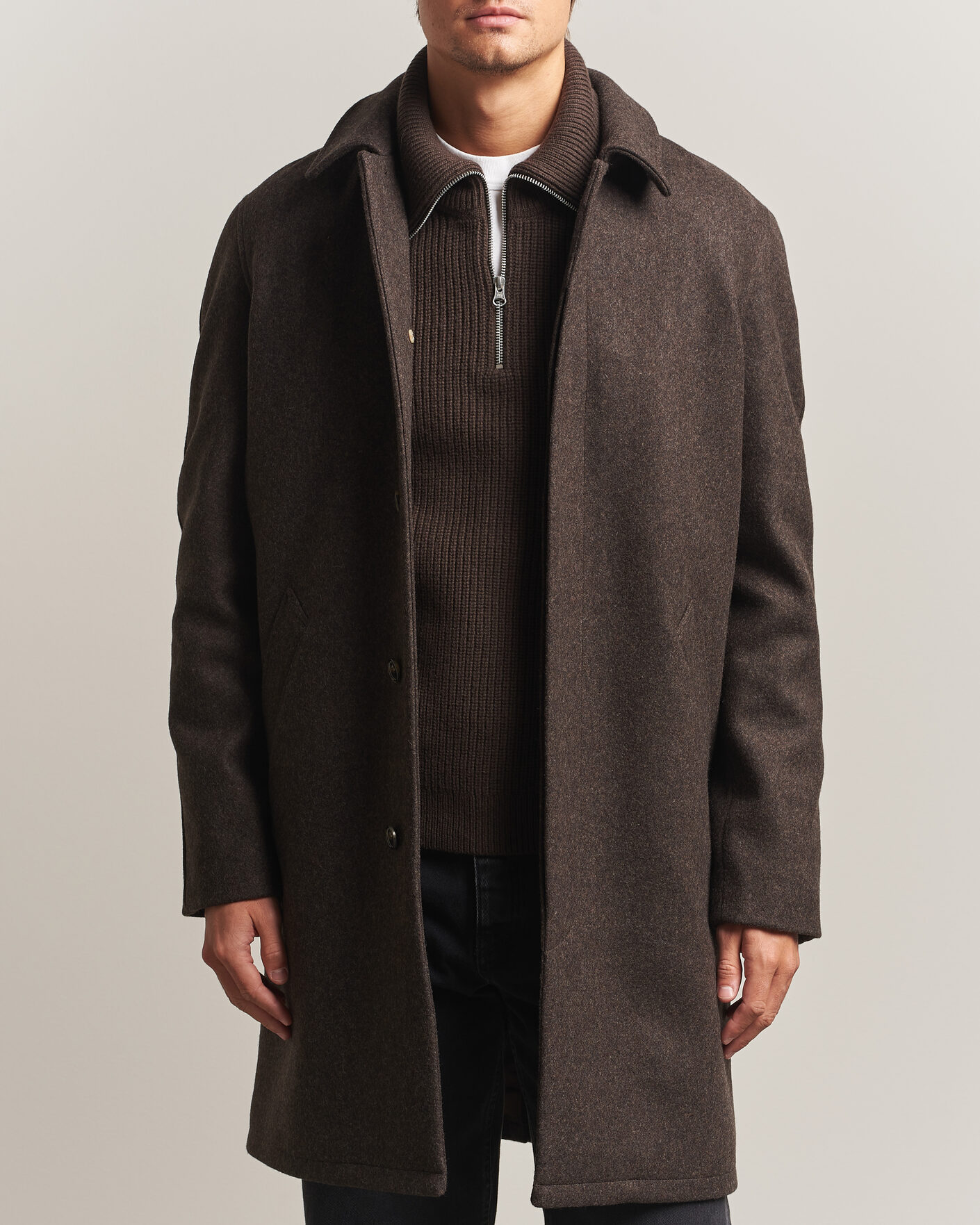 Uomini | Giacche | A.P.C. | Auster Wool Coat Maroon Melange