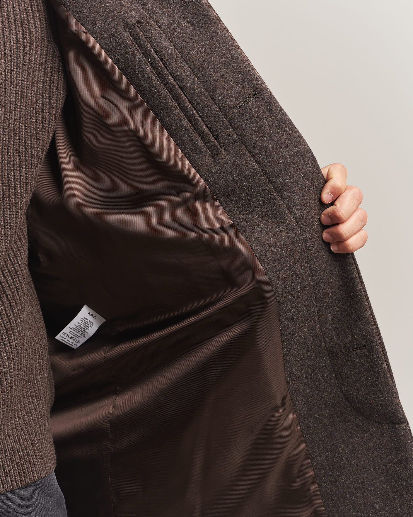 Uomini | Giacche | A.P.C. | Auster Wool Coat Maroon Melange