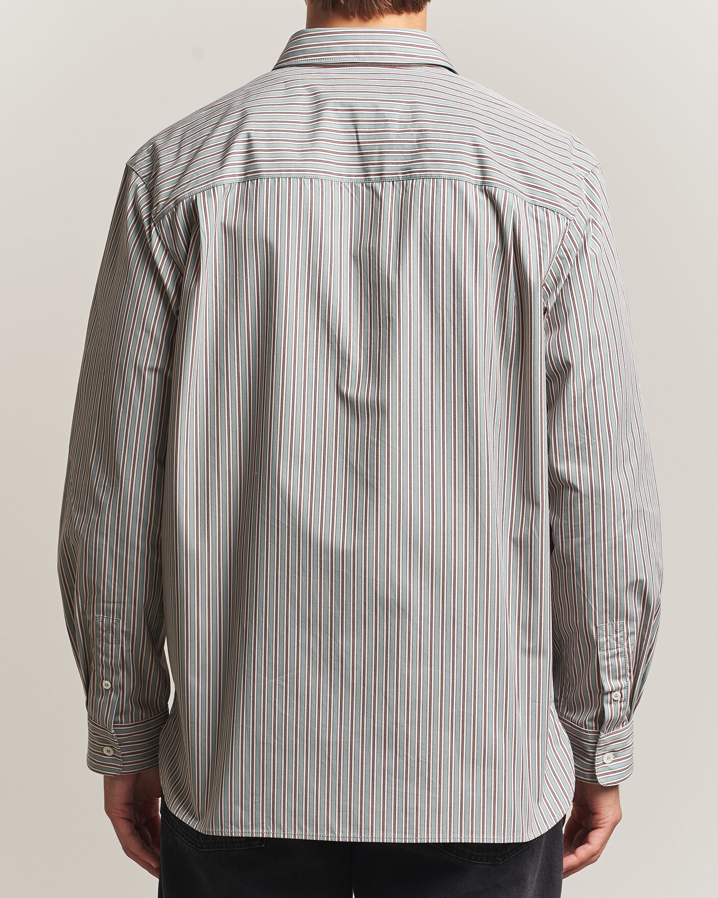 Uomini | Camicie | A.P.C. | Malo Cotton Striped Shirt Almond Green