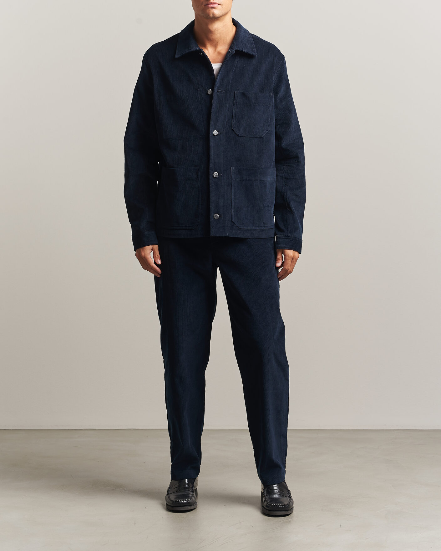 Uomini | Pantaloni | A.P.C. | Lawrence Corduroy Trousers Dark Navy