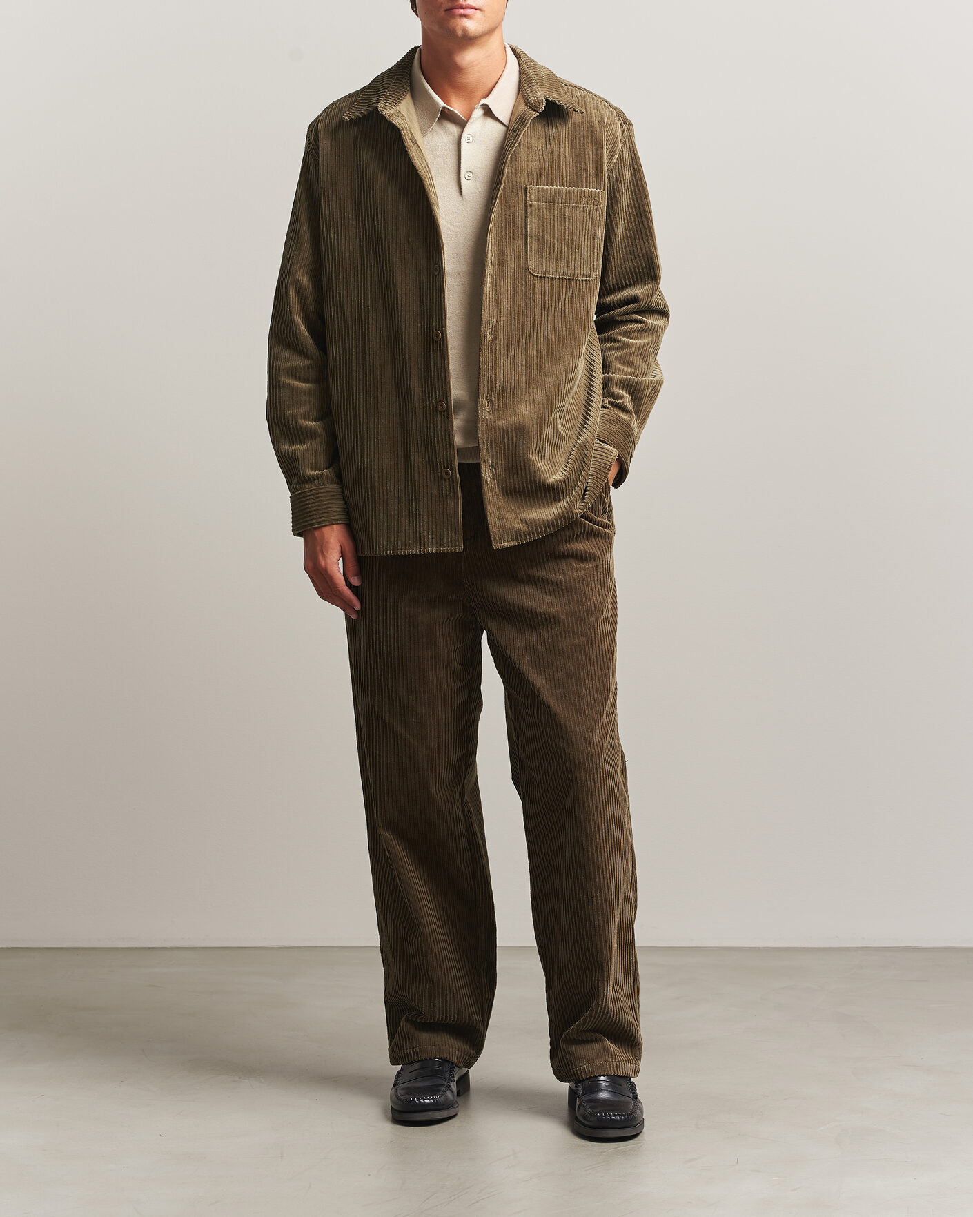 Uomini | Camicie | A.P.C. | Mateo Corduroy Overshirt Taupe