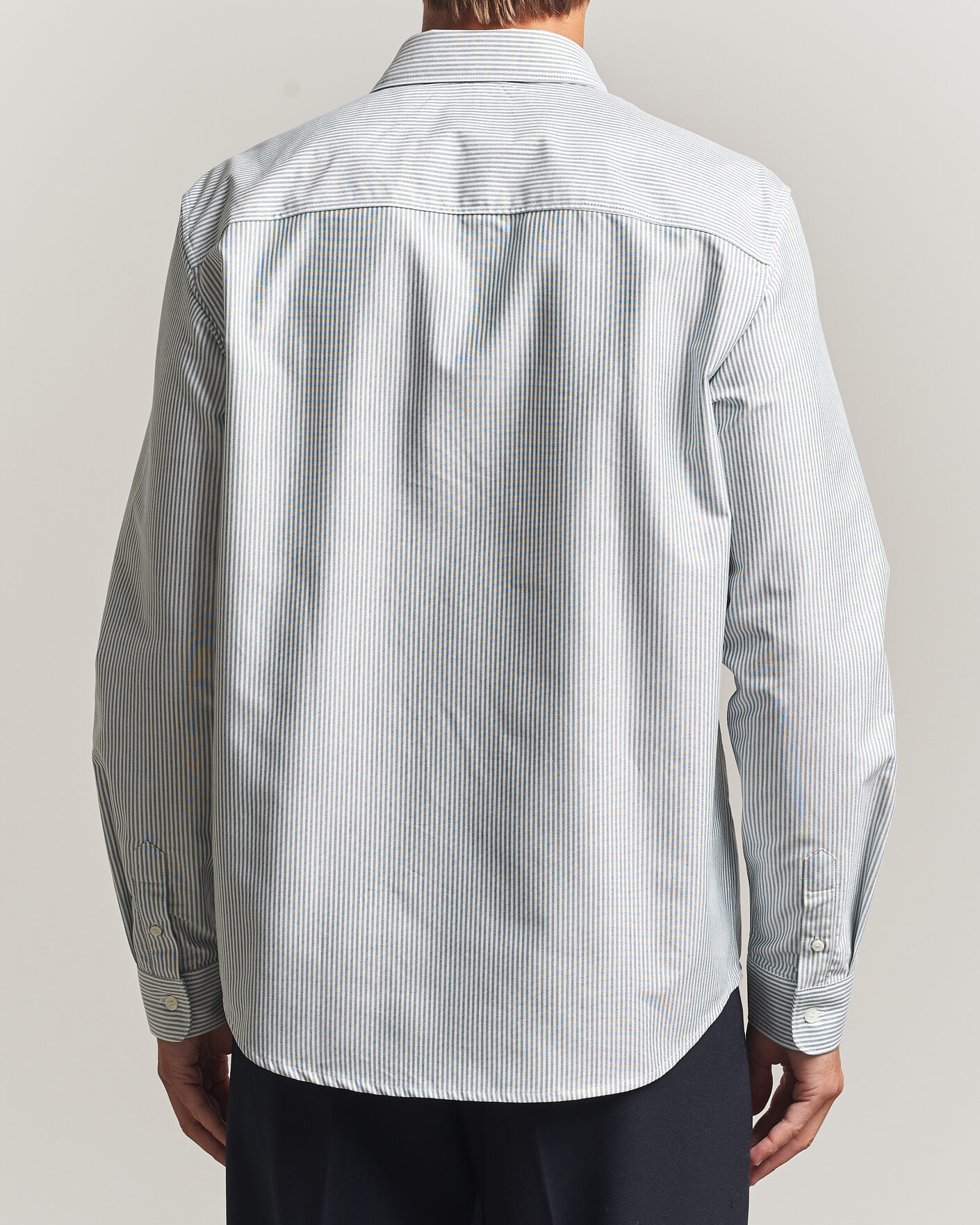 Uomini | Camicie | A.P.C. | Greg Striped Oxford Shirt Green/White