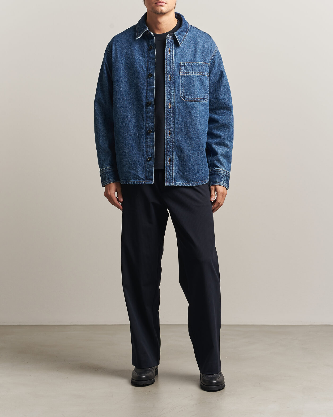 Uomini | Camicie | A.P.C. | Basile Denim Overshirt Washed Indigo