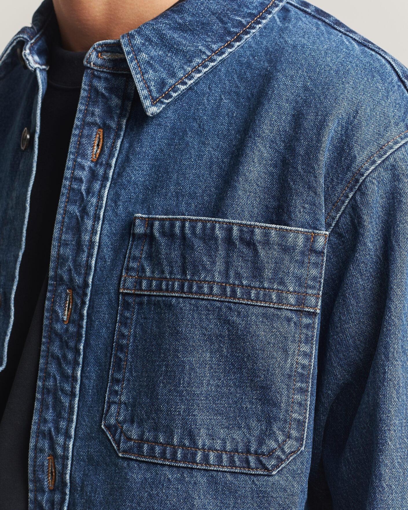 Uomini | Camicie | A.P.C. | Basile Denim Overshirt Washed Indigo
