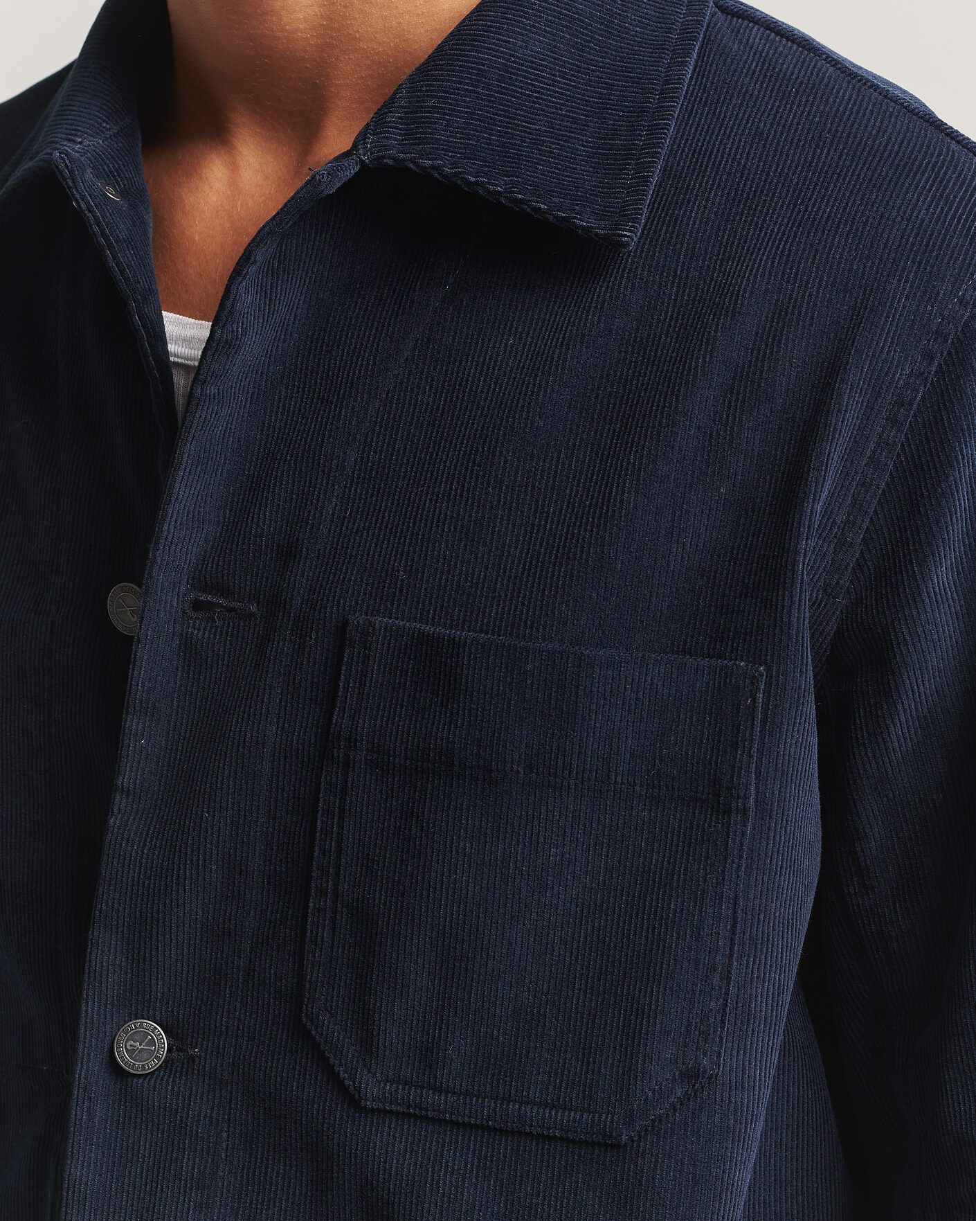 Uomini | Camicie | A.P.C. | New Rodney Corduroy Overshirt Dark Navy