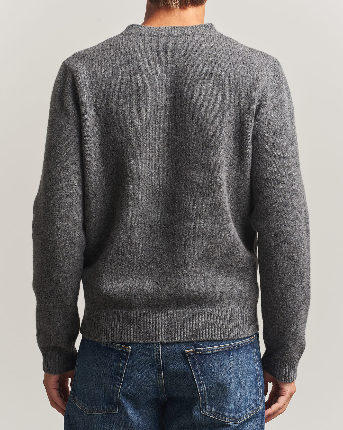 Uomini | Maglieria | A.P.C. | Edmond Wool Knitted Sweater Anthracite Melange