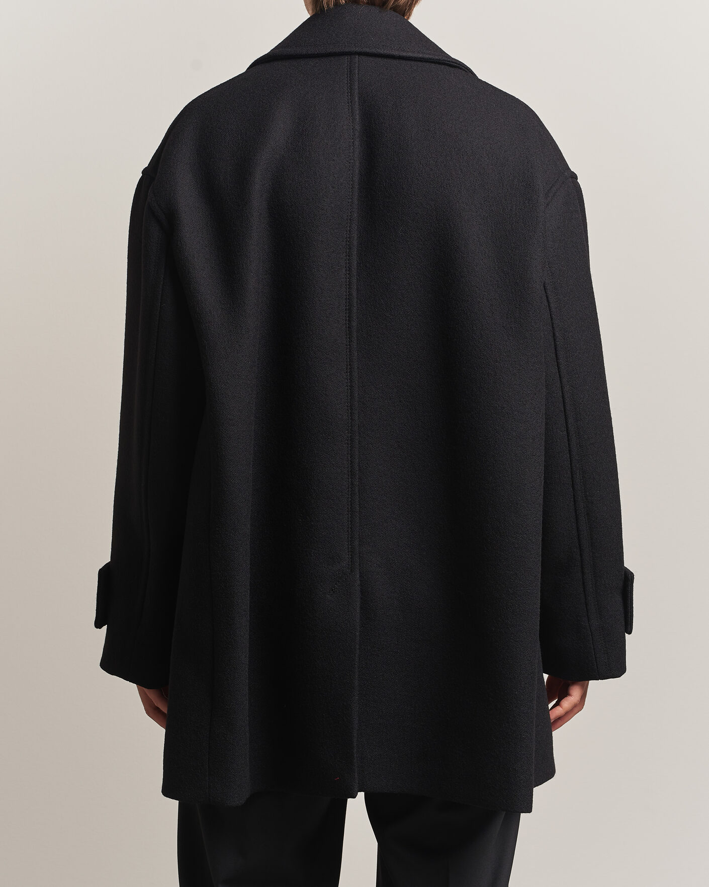 Uomini | Giacche | AMI | Wool Peacoat Black