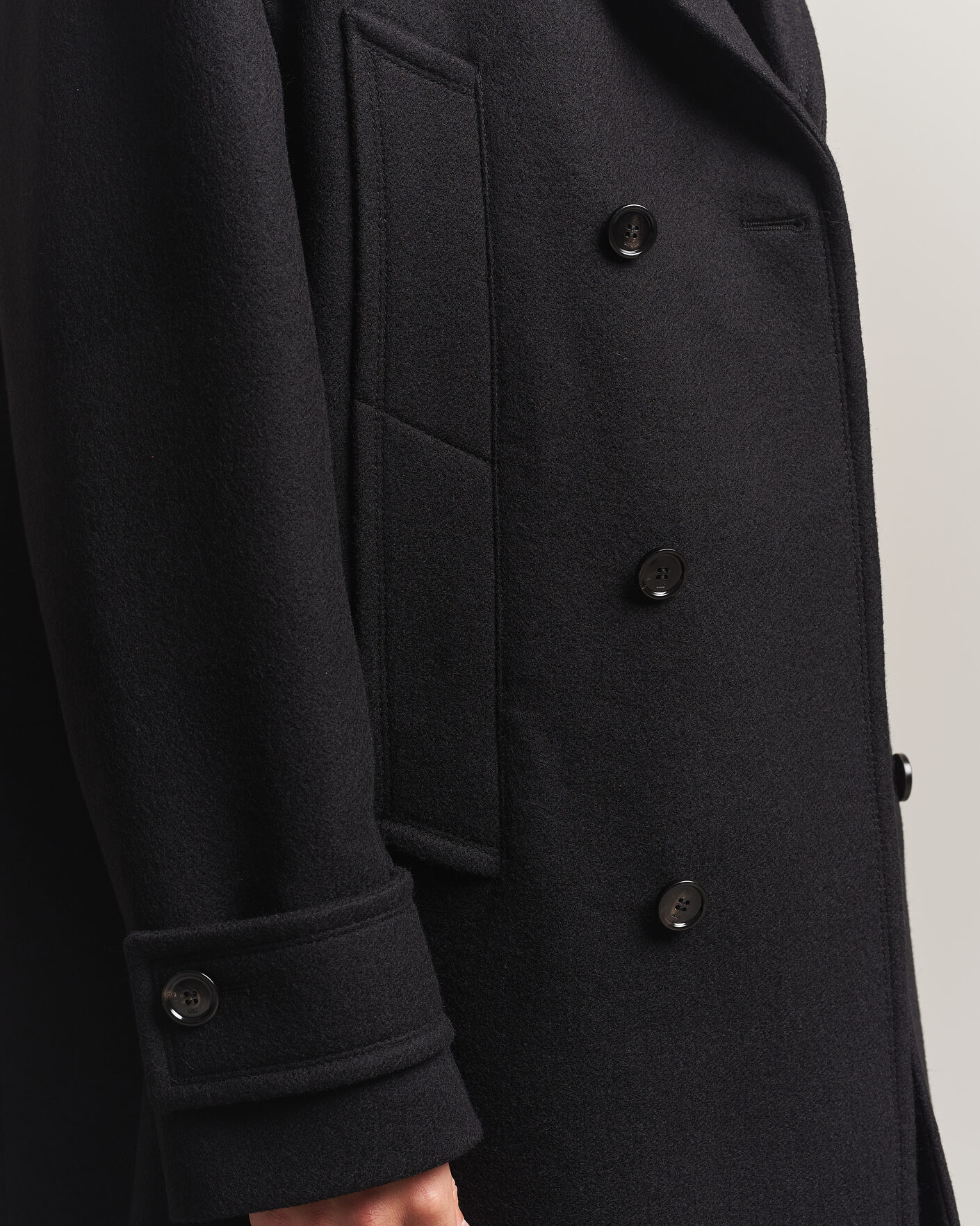 Uomini | Giacche | AMI | Wool Peacoat Black
