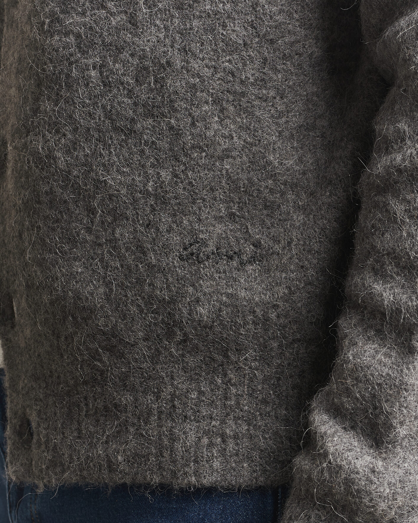 Uomini | Maglieria | AMI | Signature Logo Wool Knitted Cardigan Grey Melange
