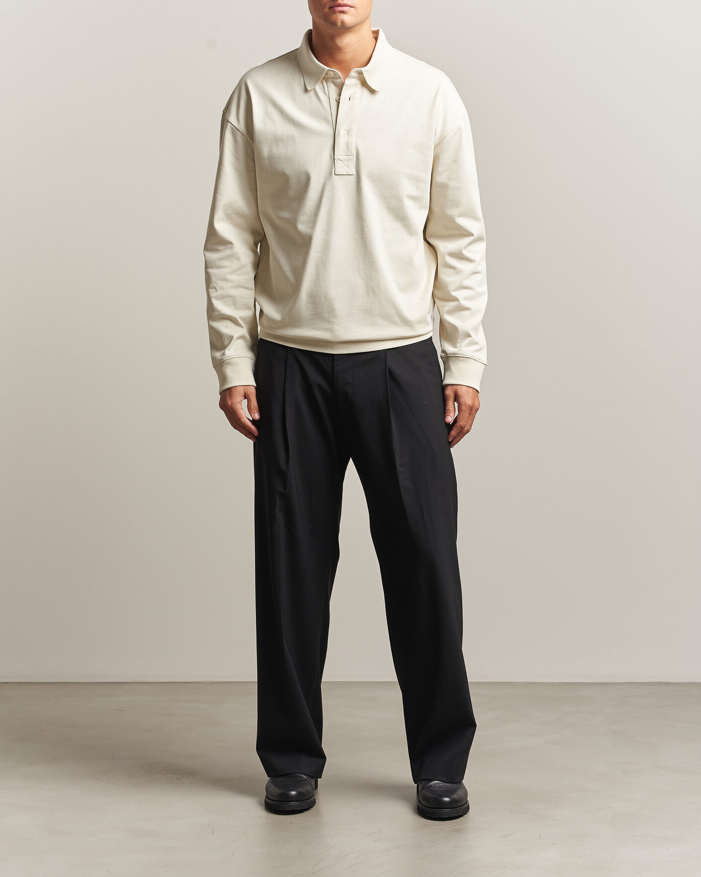 Uomini | Maglieria | AMI | Heritage Logo Rugger Ivory