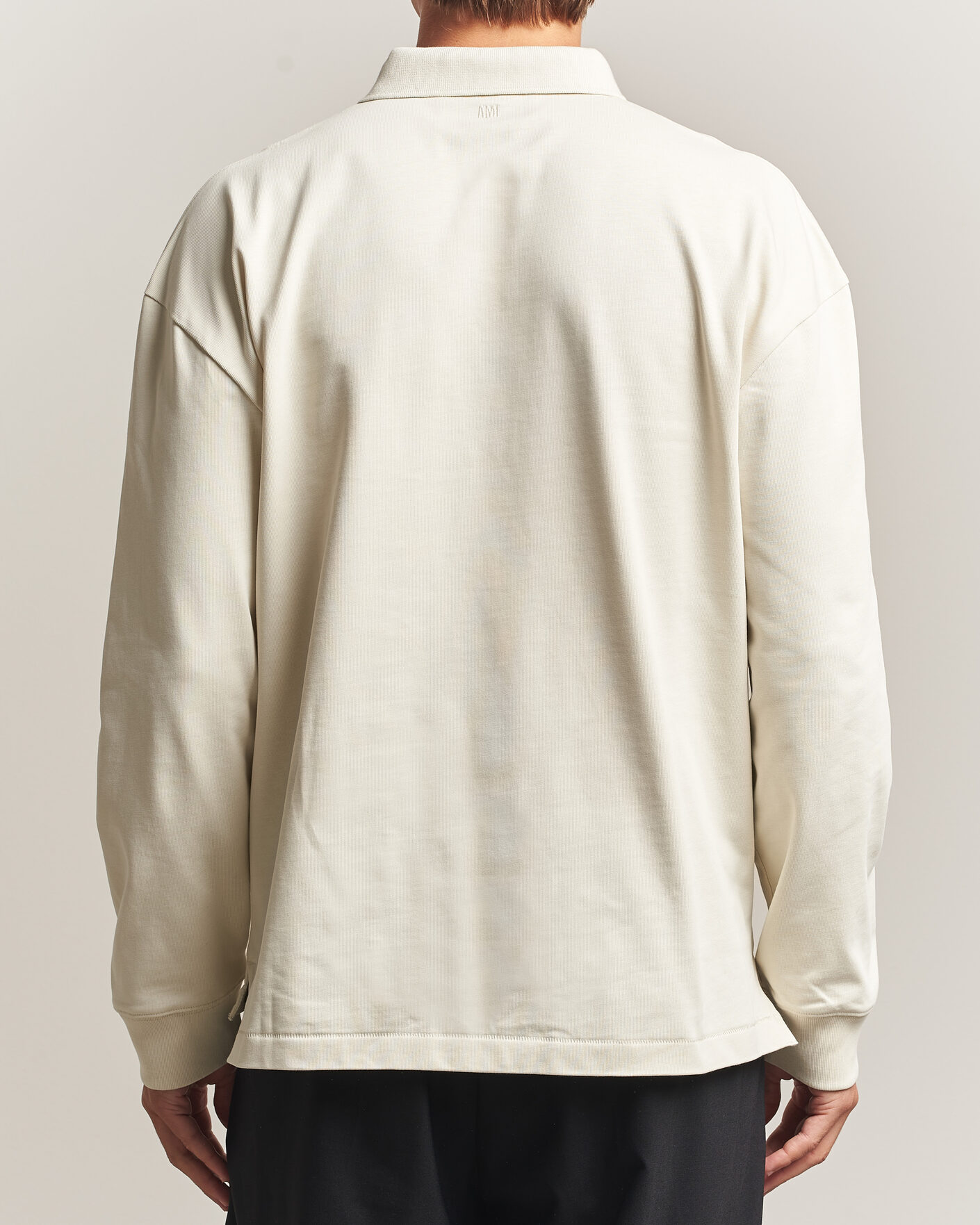 Uomini | Maglieria | AMI | Heritage Logo Rugger Ivory