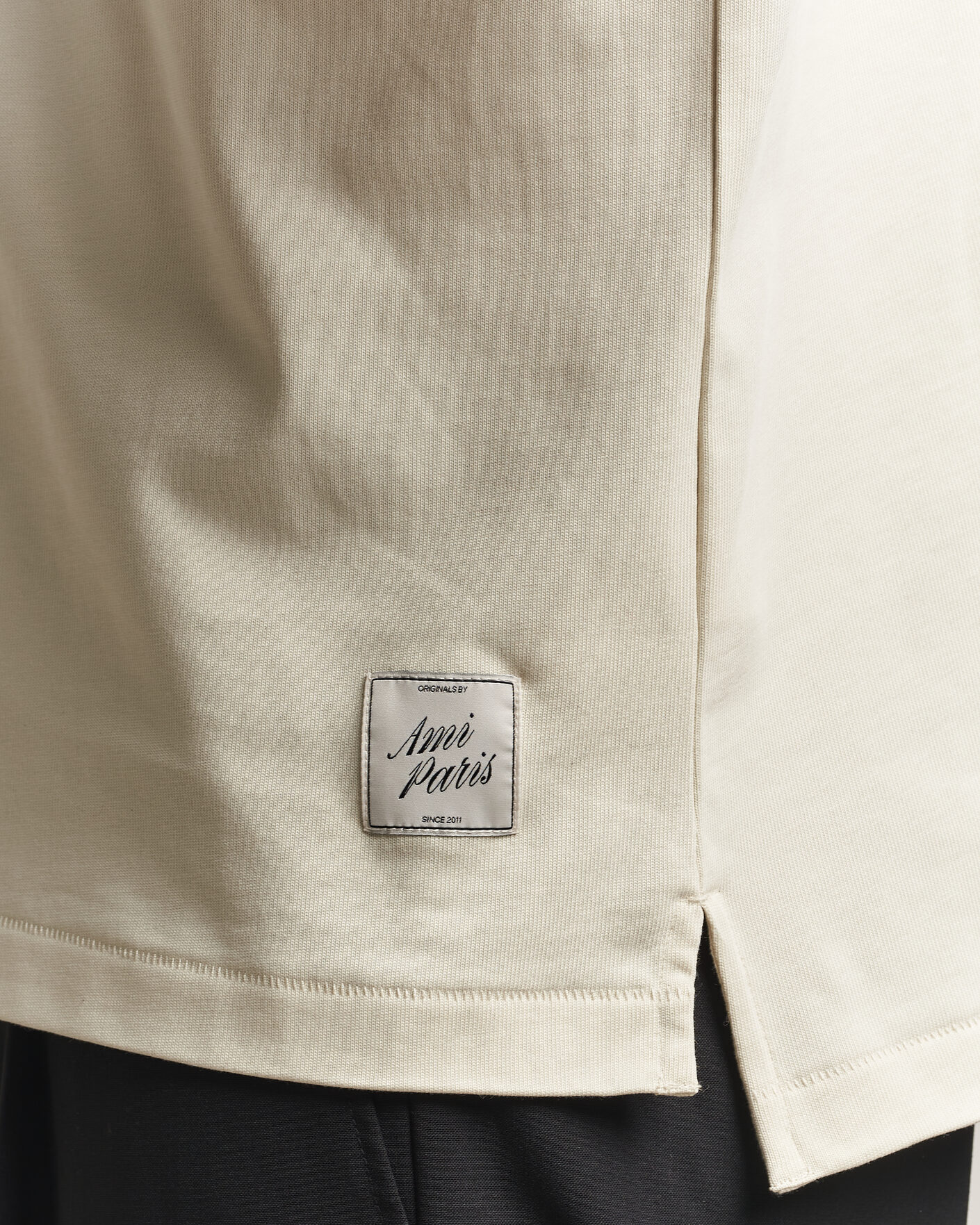 Uomini | Maglieria | AMI | Heritage Logo Rugger Ivory
