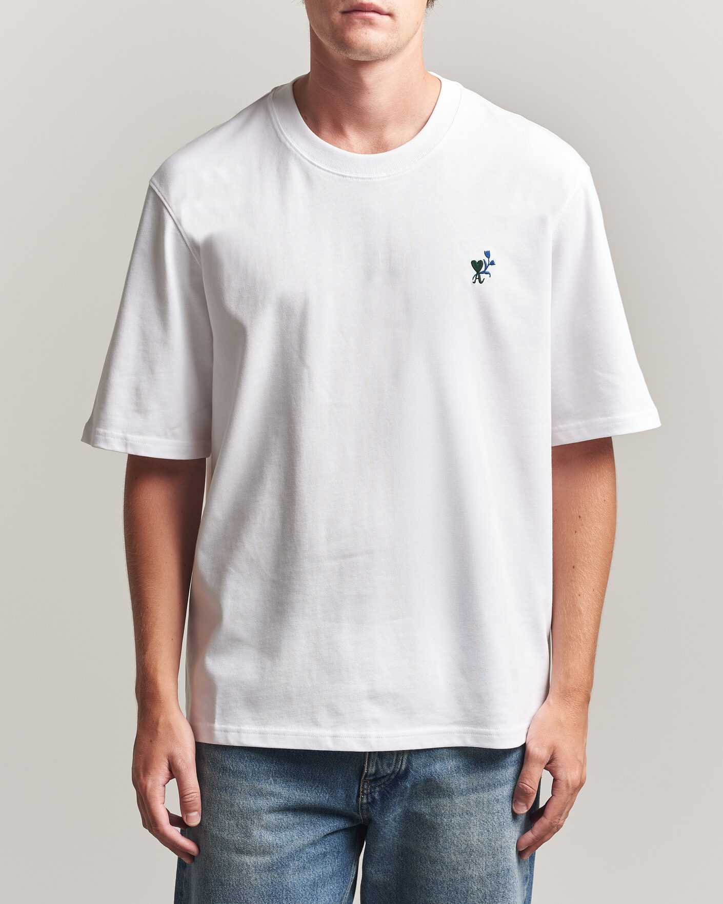 Uomini | T-shirt | AMI | Tulip Logo T-Shirt White
