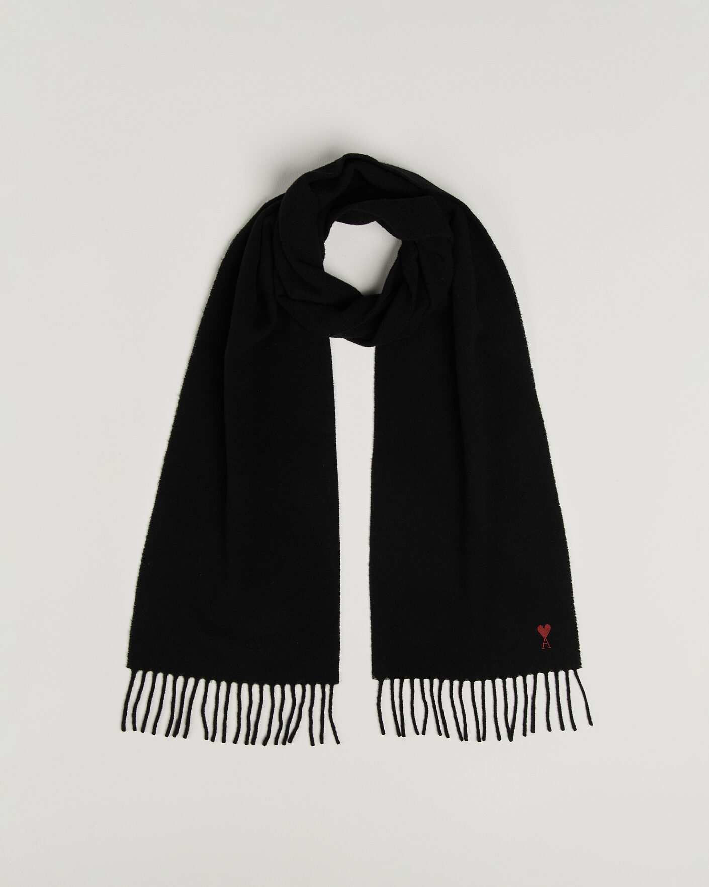 Uomini | Sciarpe | AMI | Heart Logo Scarf Black