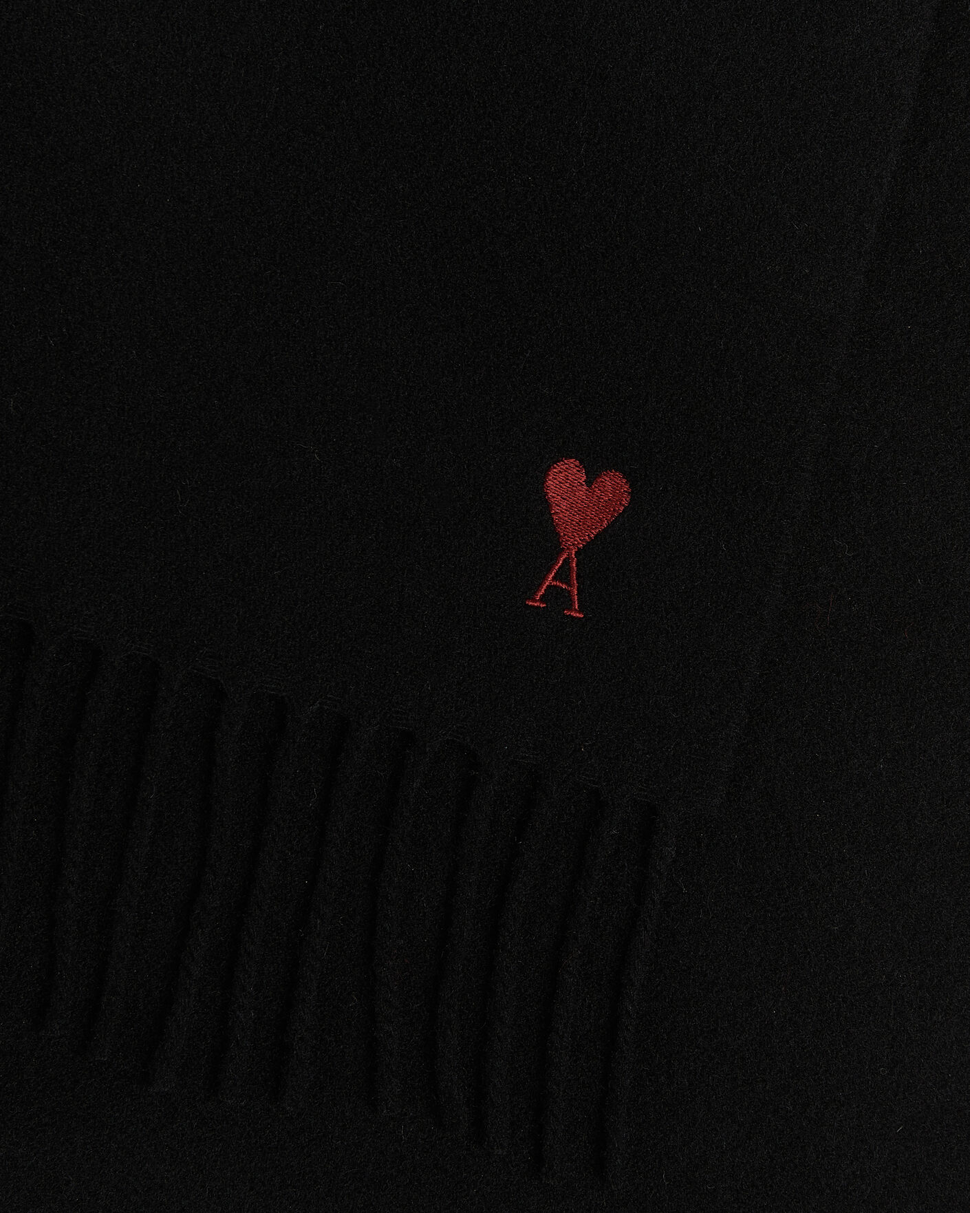 Uomini | Sciarpe | AMI | Heart Logo Scarf Black