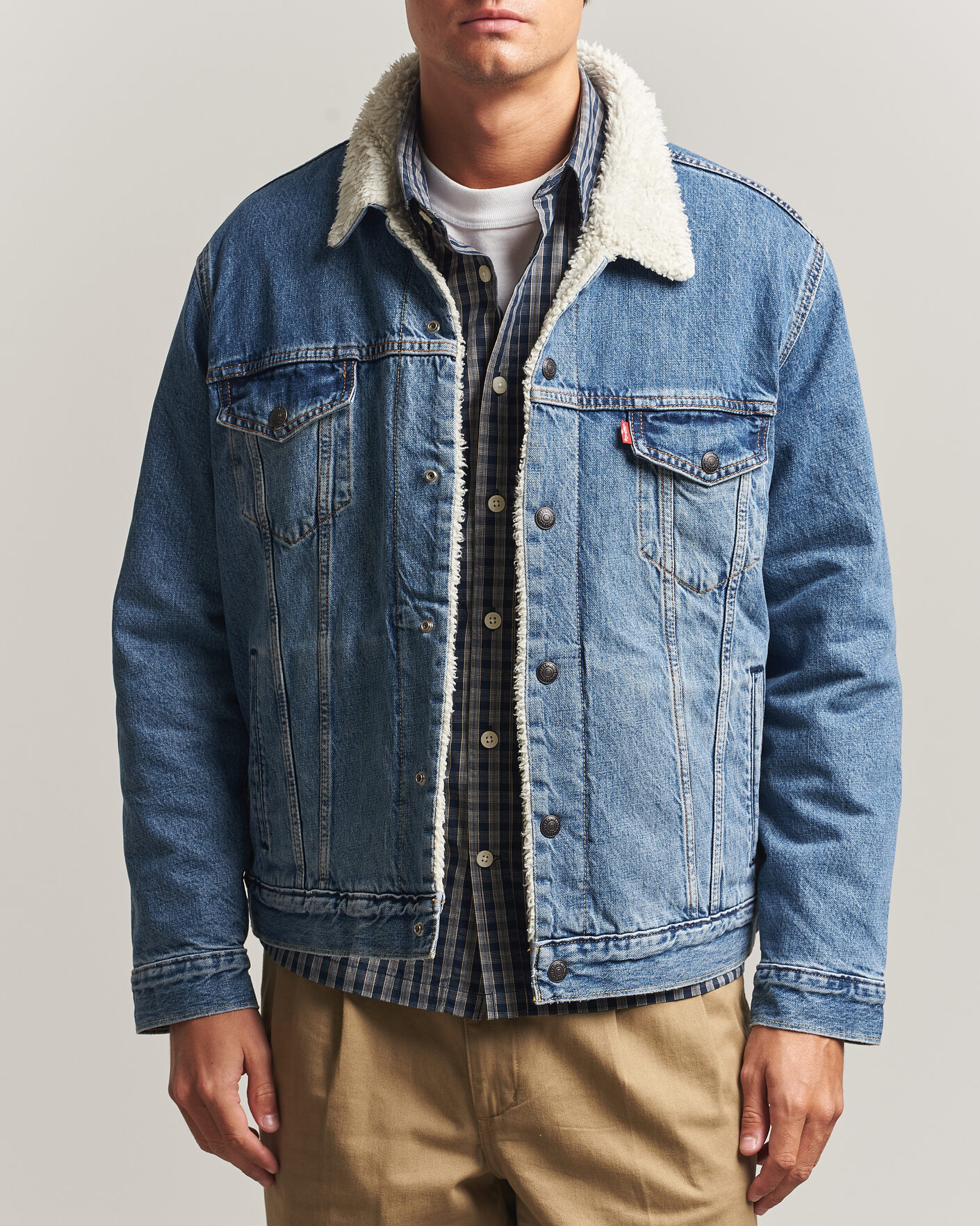 Uomini | Giacche | Levi's | Type 3 Sherpa Trucker Washed Away
