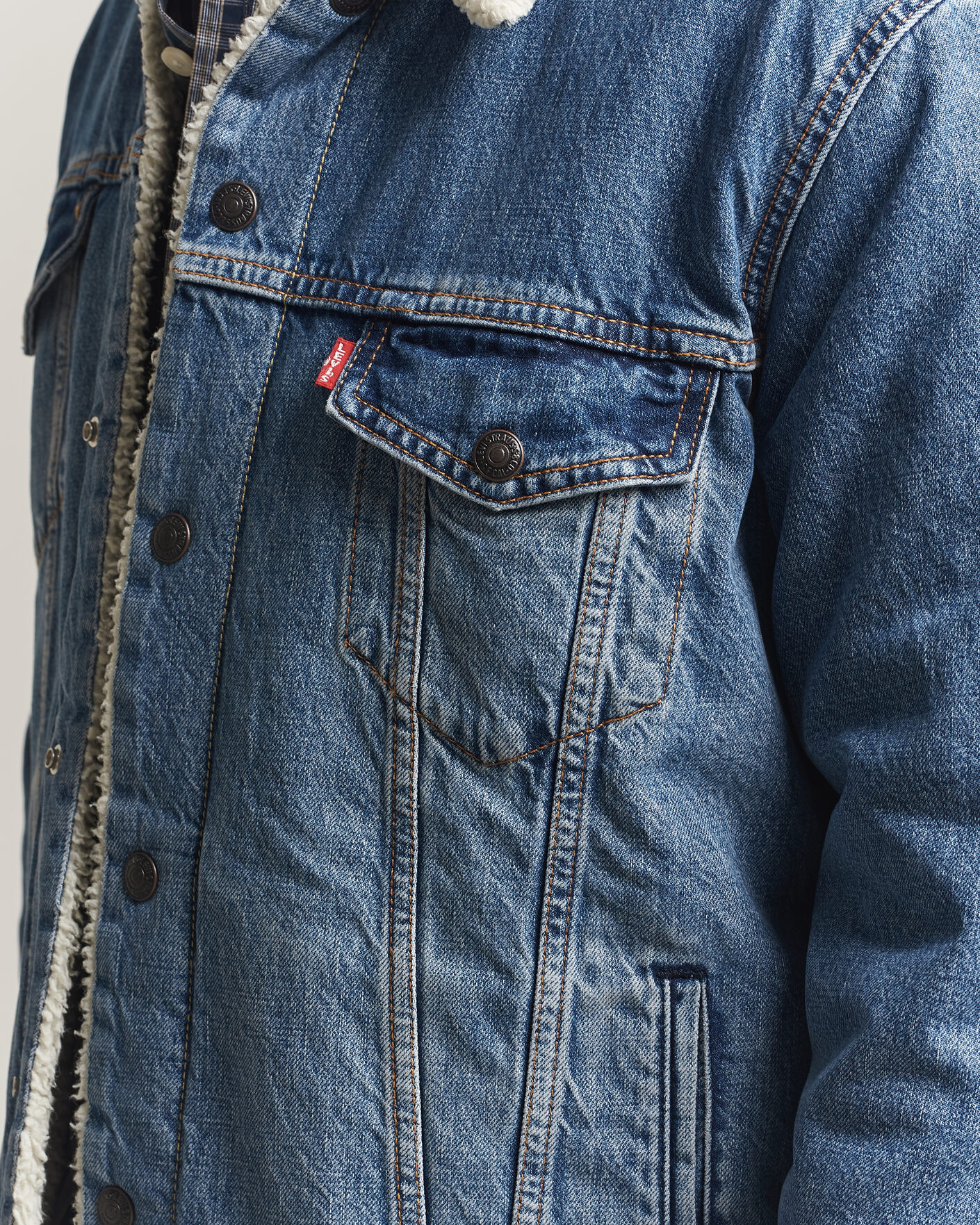 Uomini | Giacche | Levi's | Type 3 Sherpa Trucker Washed Away