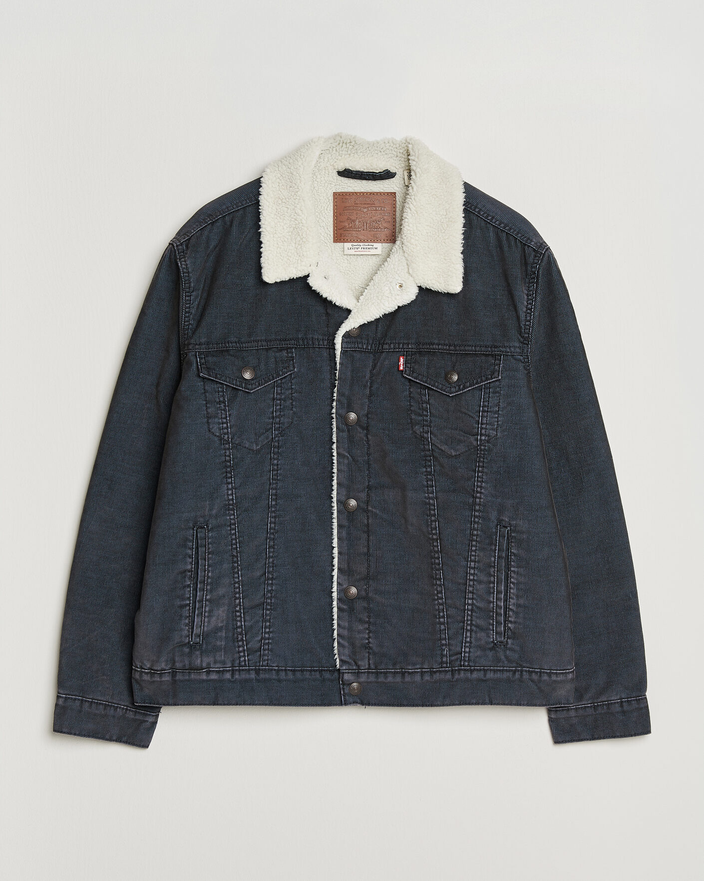Uomini | Giacche | Levi's | Type 3 Sherpa Trucker Worn-In Delft Steelhead