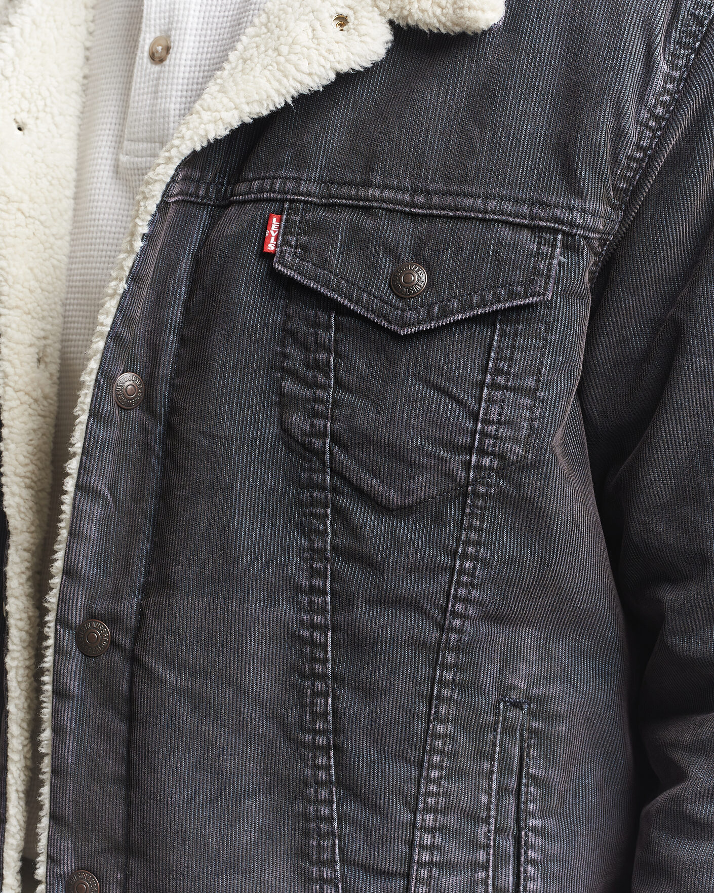 Uomini | Giacche | Levi's | Type 3 Sherpa Trucker Worn-In Delft Steelhead