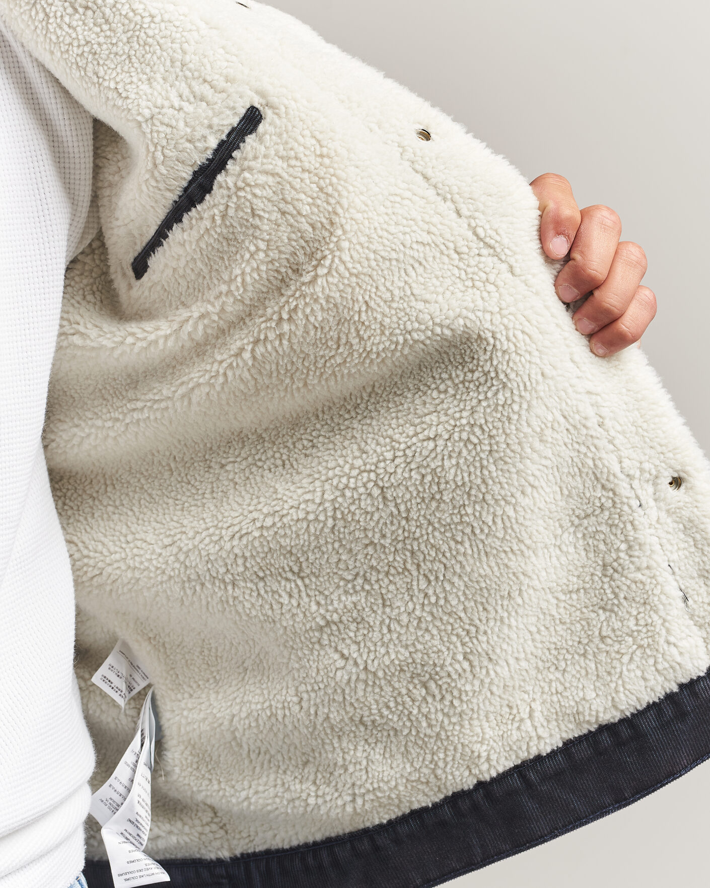 Uomini | Giacche | Levi's | Type 3 Sherpa Trucker Worn-In Delft Steelhead