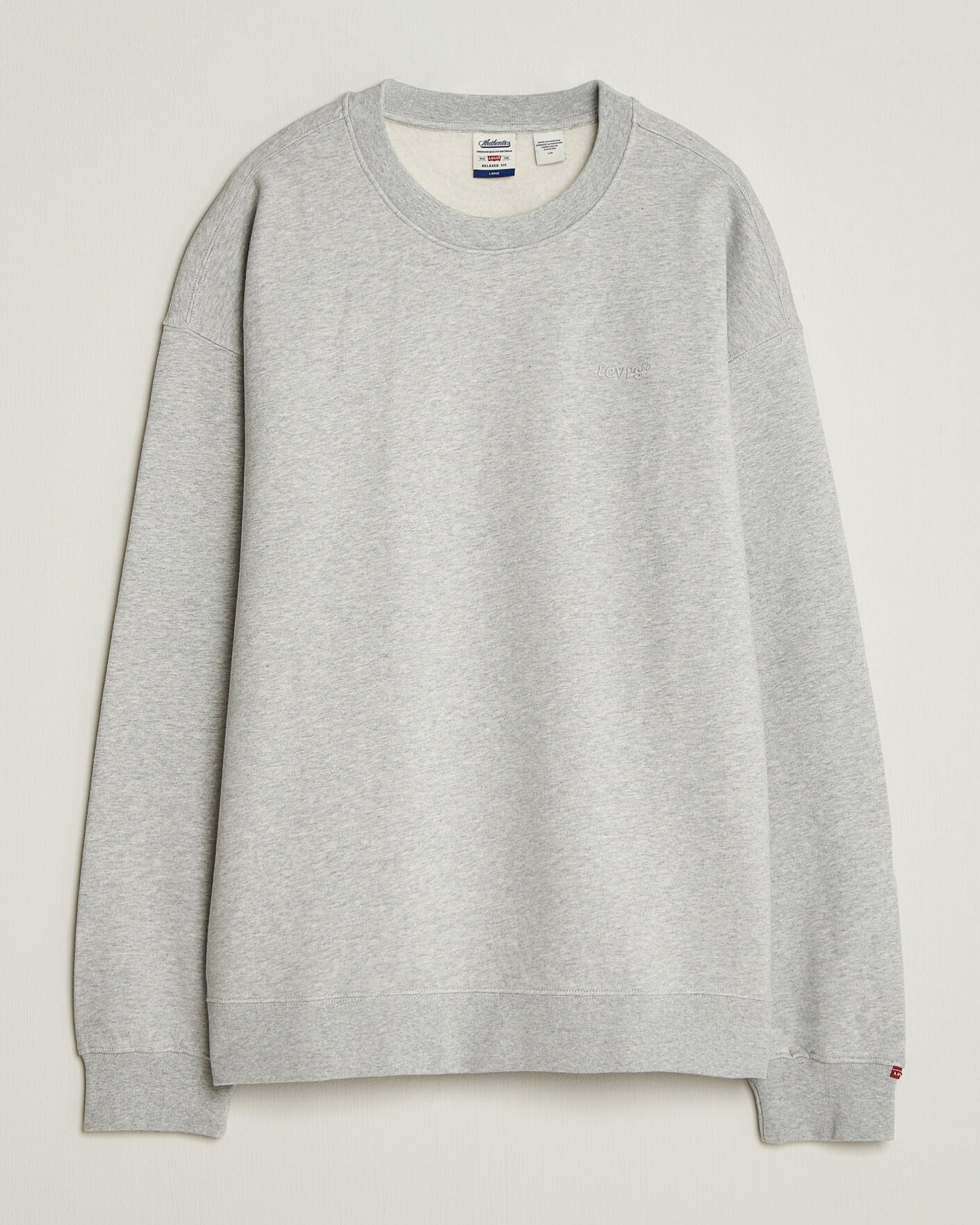 Uomini | Maglieria | Levi's | Authentic Crew Neck Sweatshirt Light Grey Heather