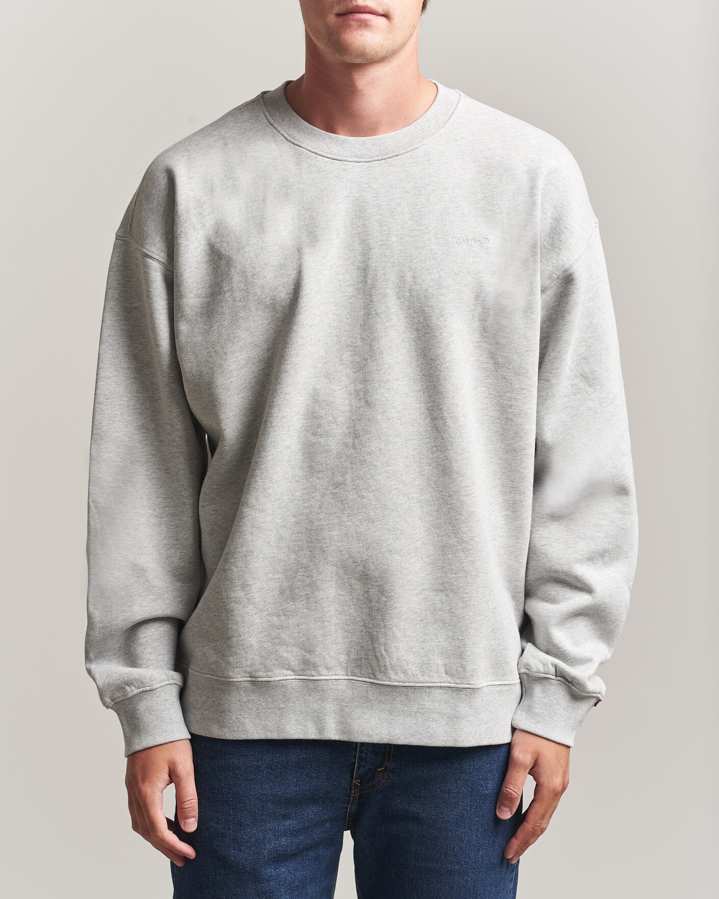 Uomini | Maglieria | Levi's | Authentic Crew Neck Sweatshirt Light Grey Heather