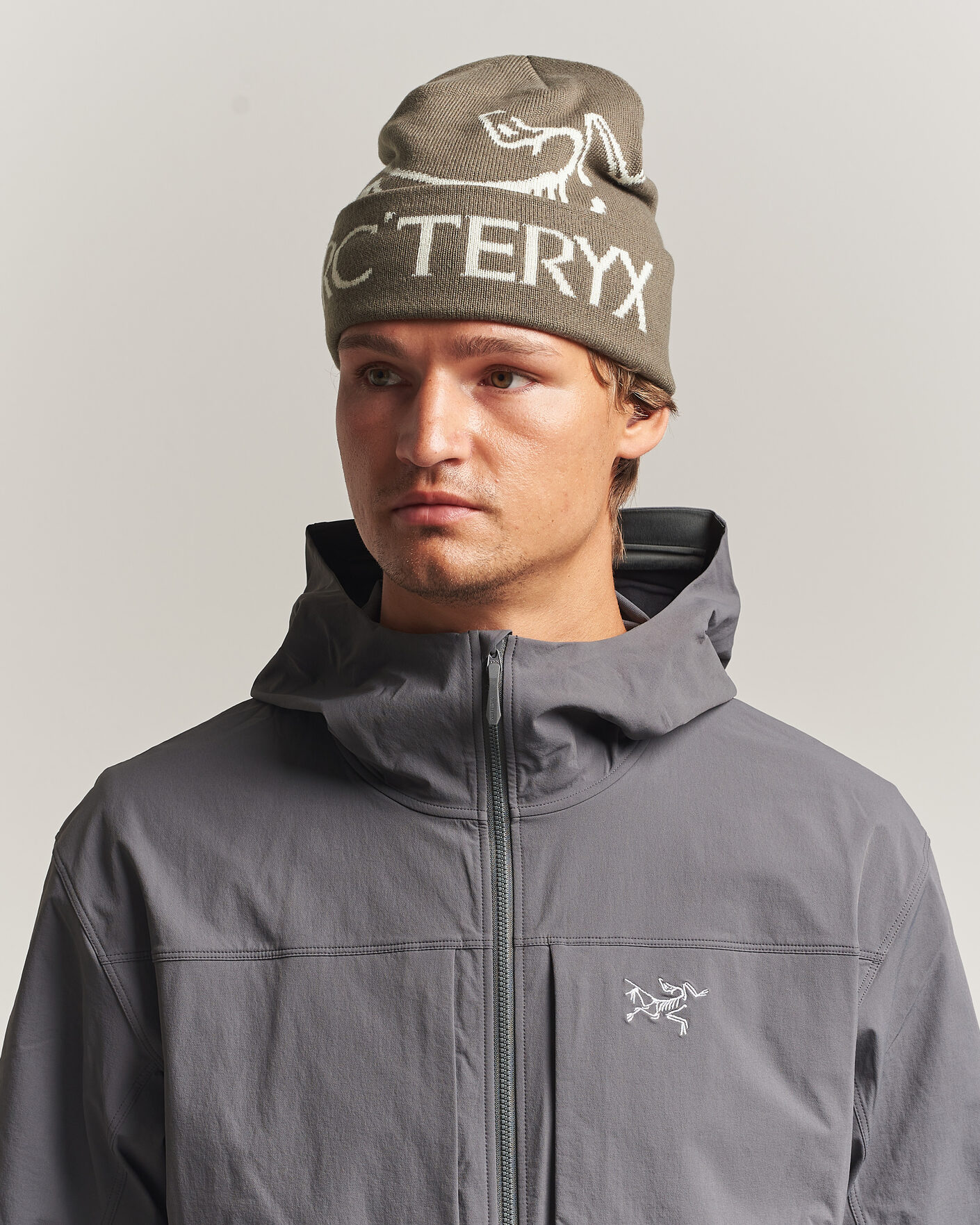 Uomini | Berretti | Arc'teryx | Bird Word Beanie Mongoose/Sea Salt