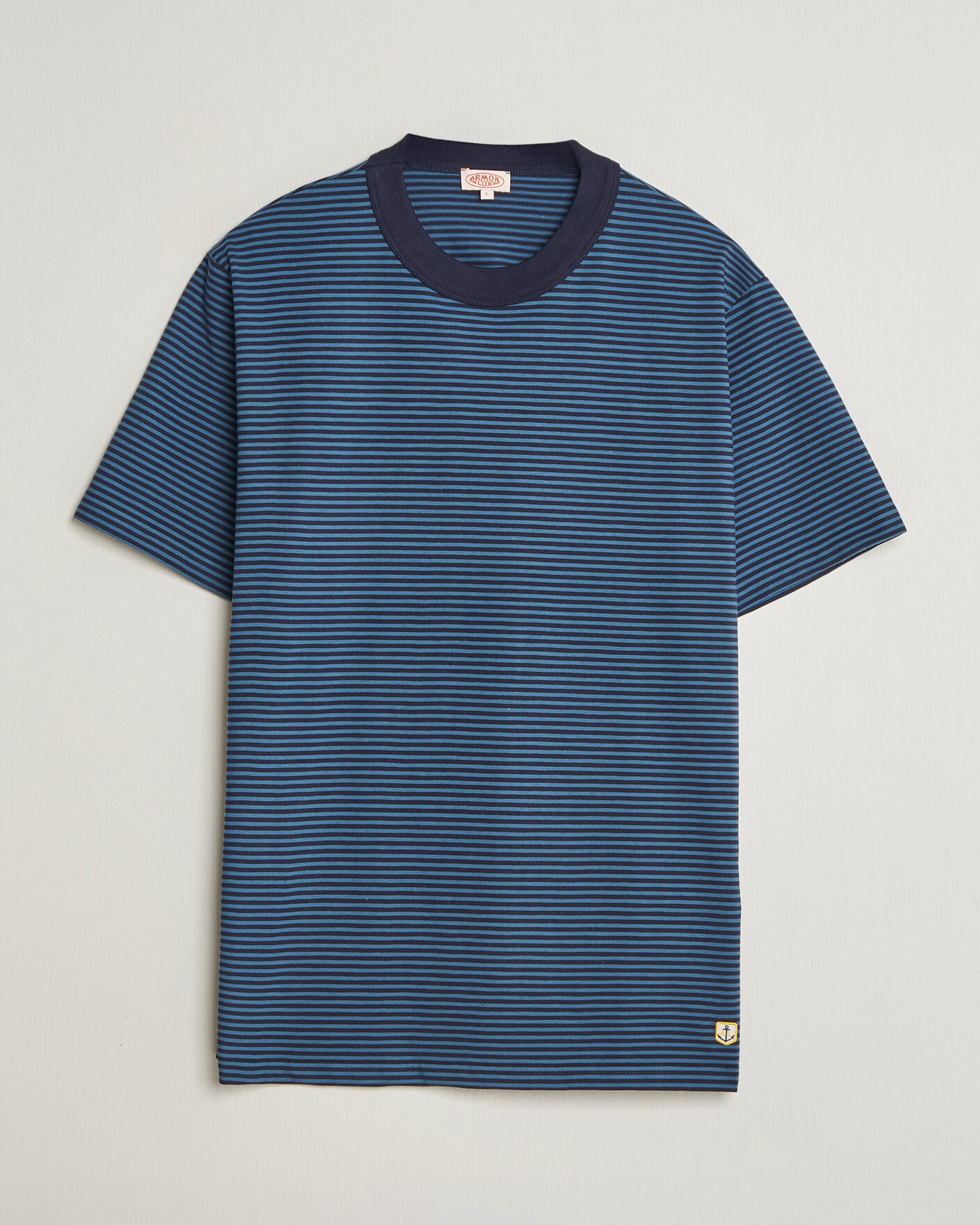 Uomini | T-shirt | Armor-lux | Héritage Callac Striped T-Shirt Navy/Teal