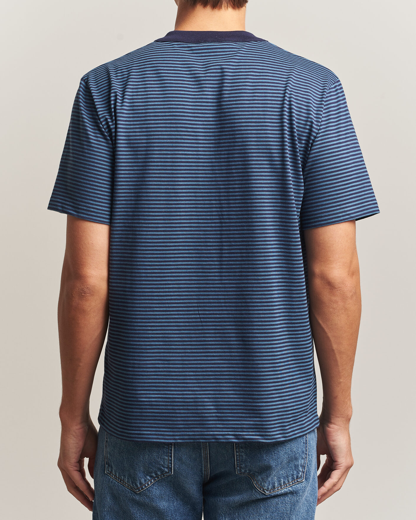 Uomini | T-shirt | Armor-lux | Héritage Callac Striped T-Shirt Navy/Teal