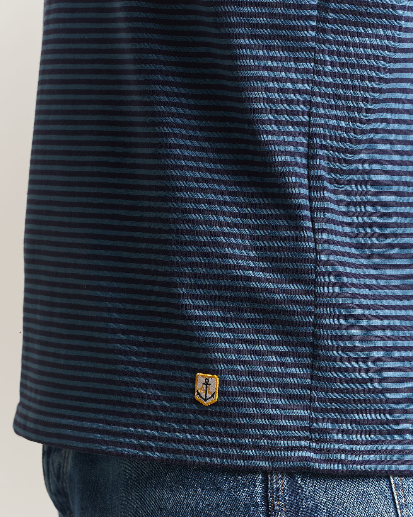 Uomini | T-shirt | Armor-lux | Héritage Callac Striped T-Shirt Navy/Teal