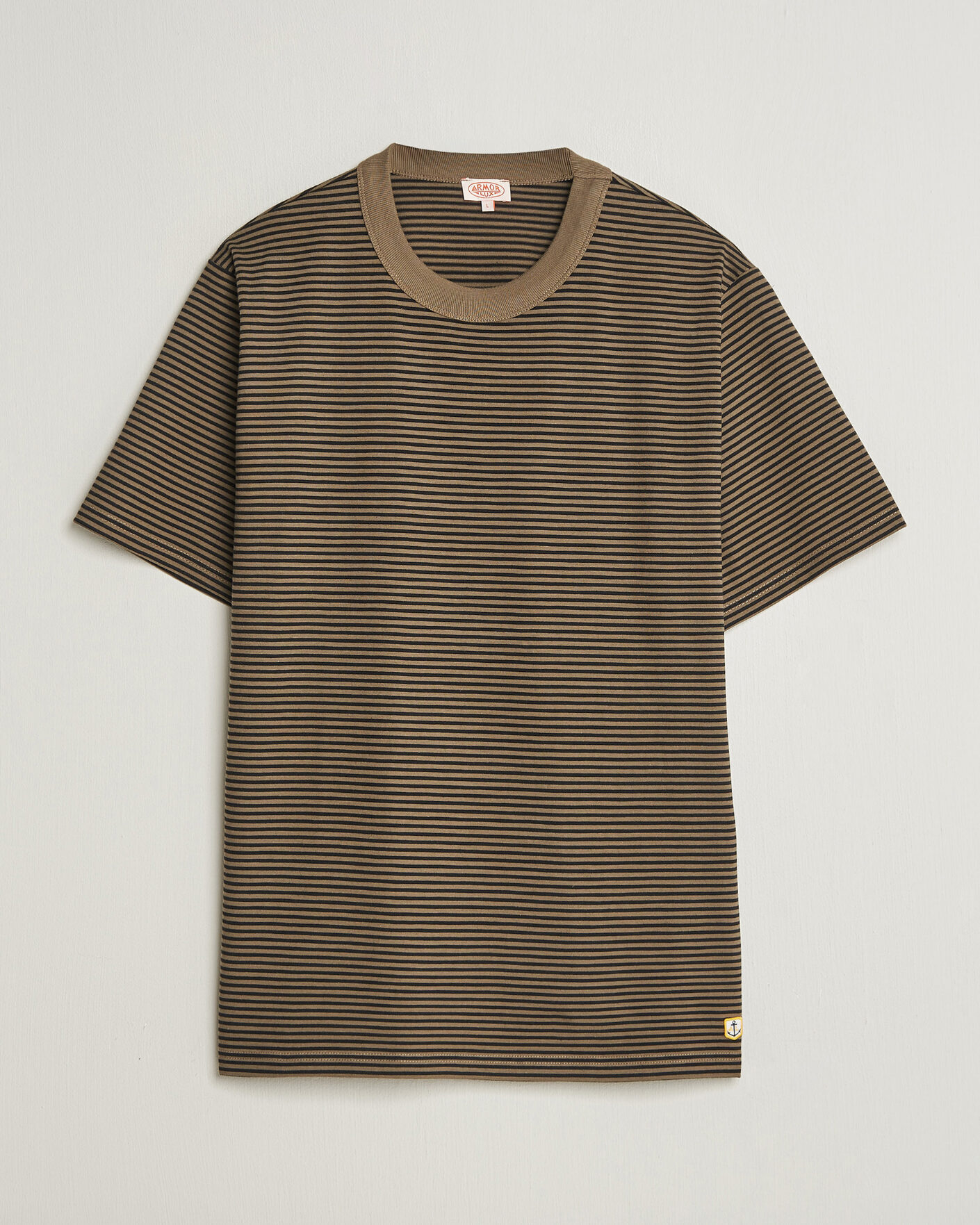 Uomini | T-shirt | Armor-lux | Héritage Callac Striped T-Shirt Olive/Black