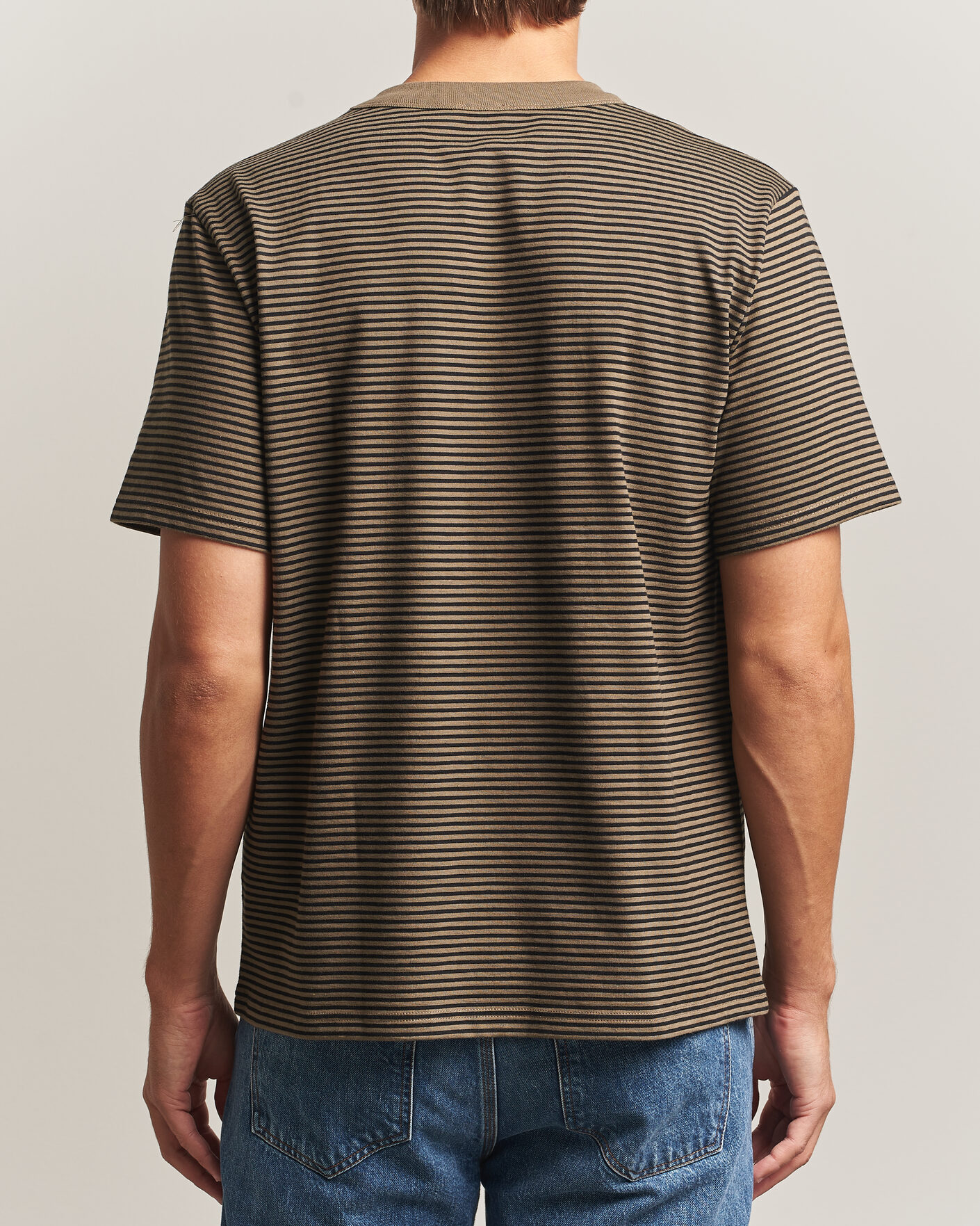 Uomini | T-shirt | Armor-lux | Héritage Callac Striped T-Shirt Olive/Black
