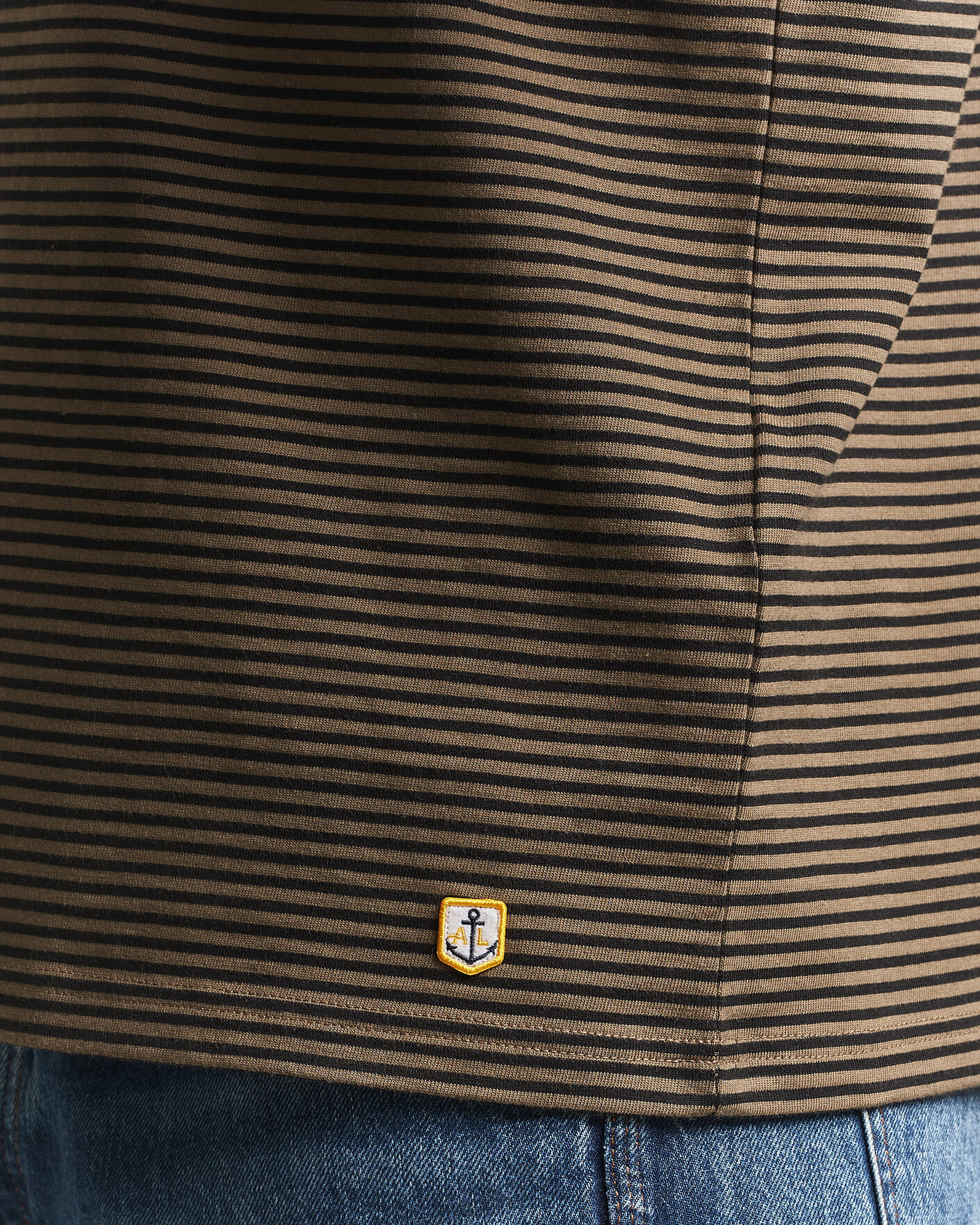 Uomini | T-shirt | Armor-lux | Héritage Callac Striped T-Shirt Olive/Black