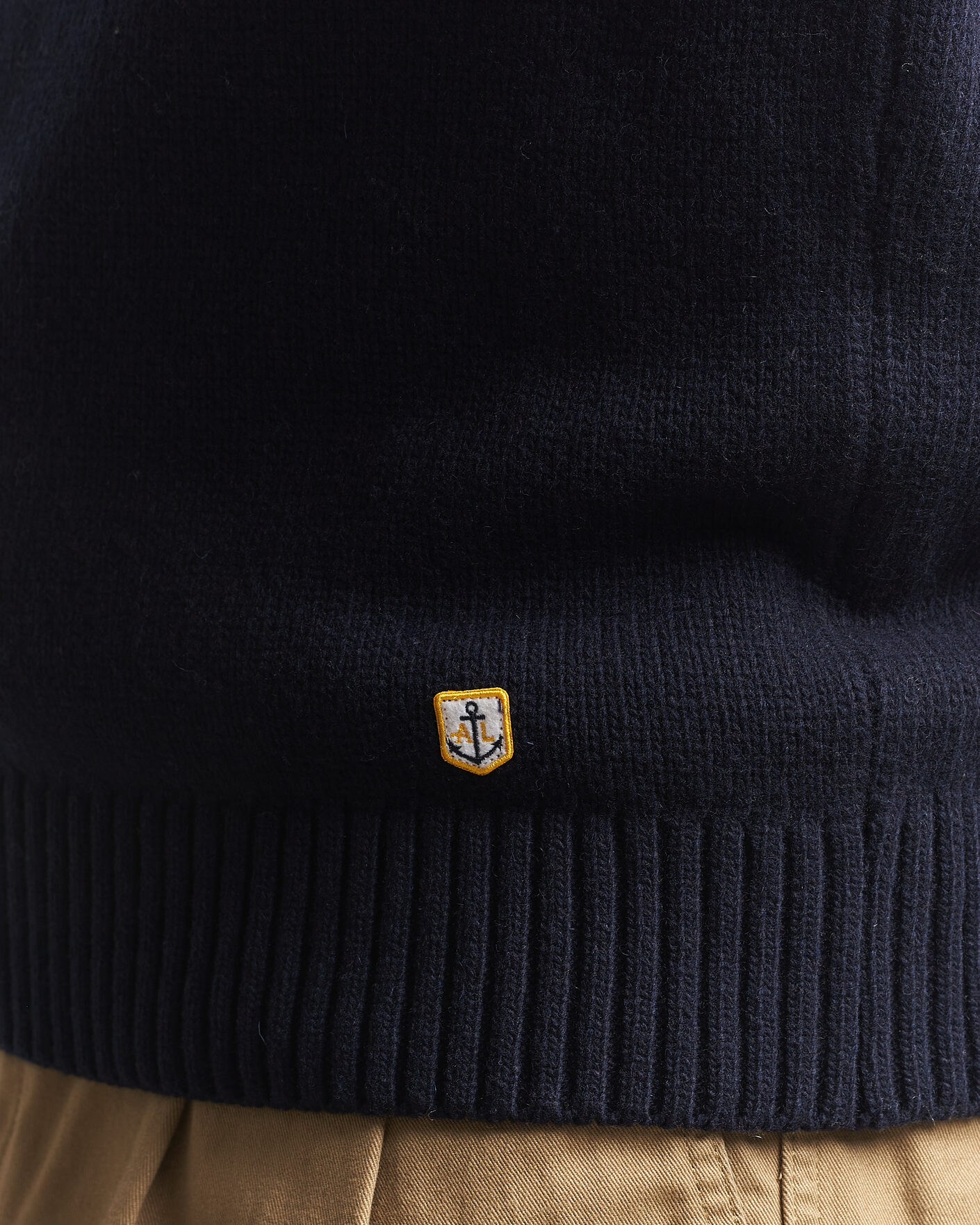 Uomini | Maglieria | Armor-lux | Wool Knitted Half Zip Navy