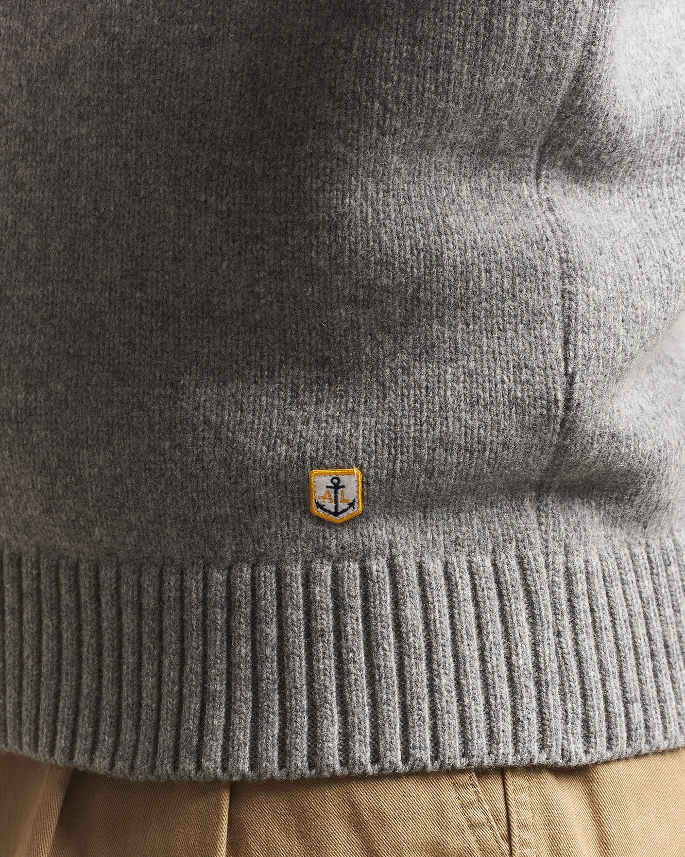 Uomini | Maglieria | Armor-lux | Wool Knitted Half Zip Slate