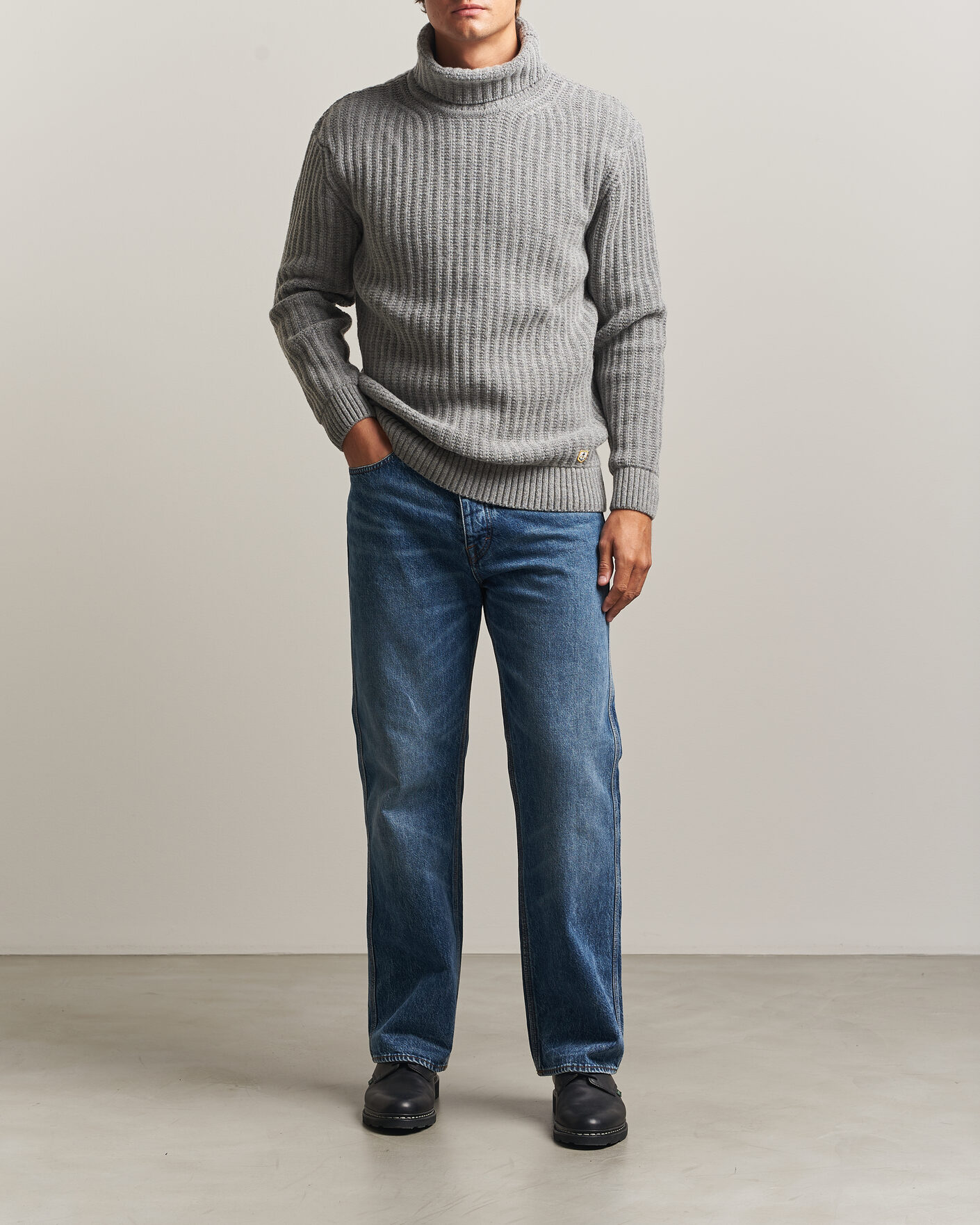 Uomini | Maglieria | Armor-lux | Wool Knitted Rollneck Slate