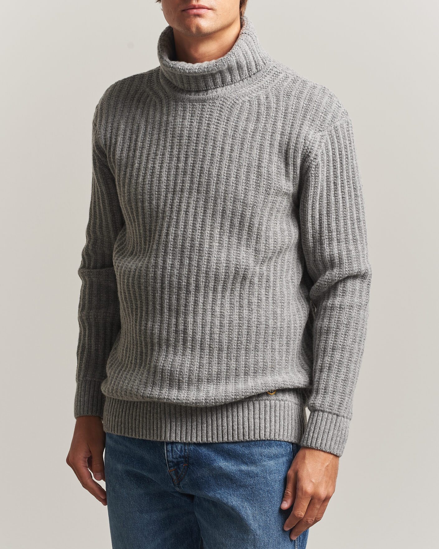 Uomini | Maglieria | Armor-lux | Wool Knitted Rollneck Slate
