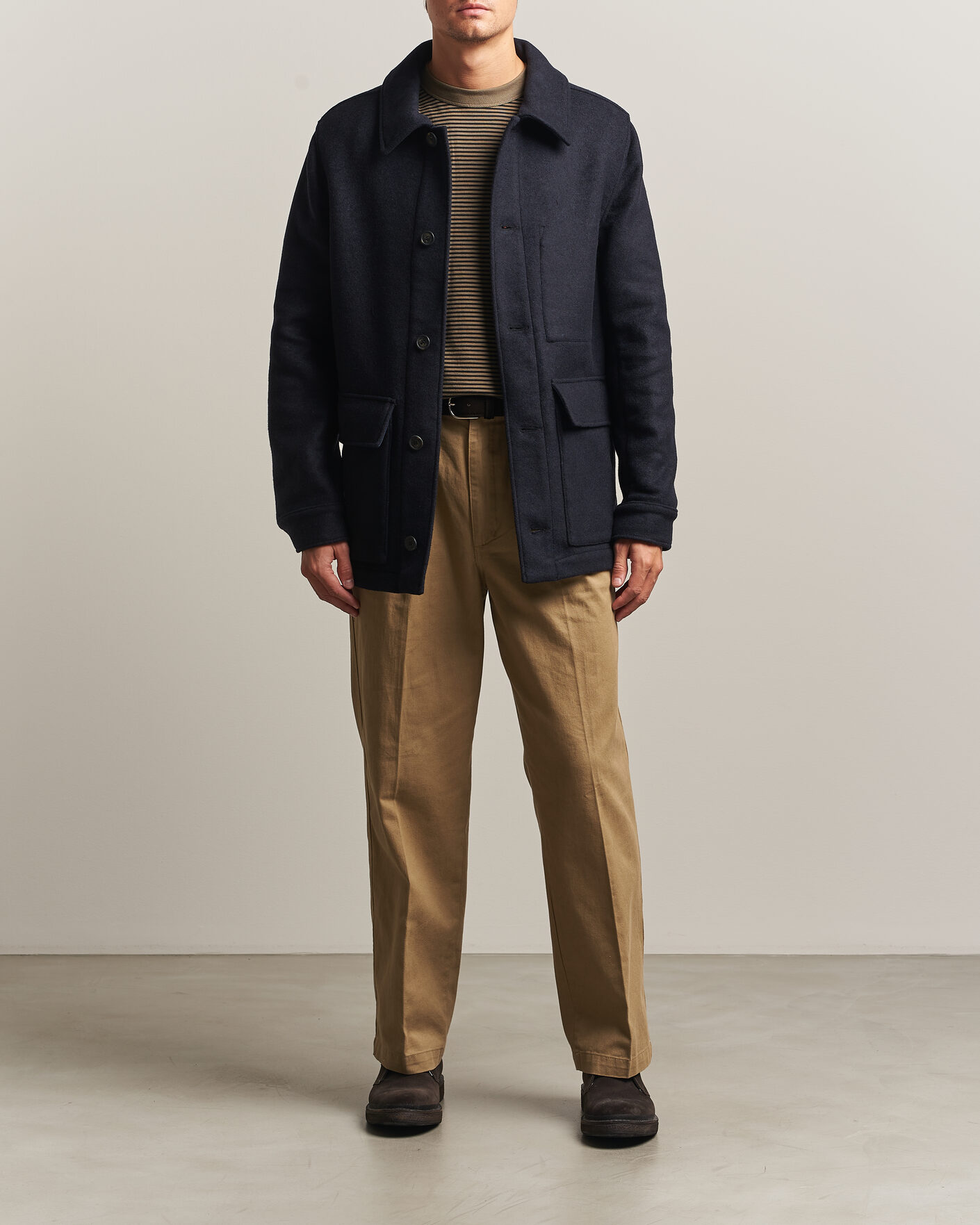 Uomini | Giacche | Armor-lux | Wool Shirt Jacket Rich Navy