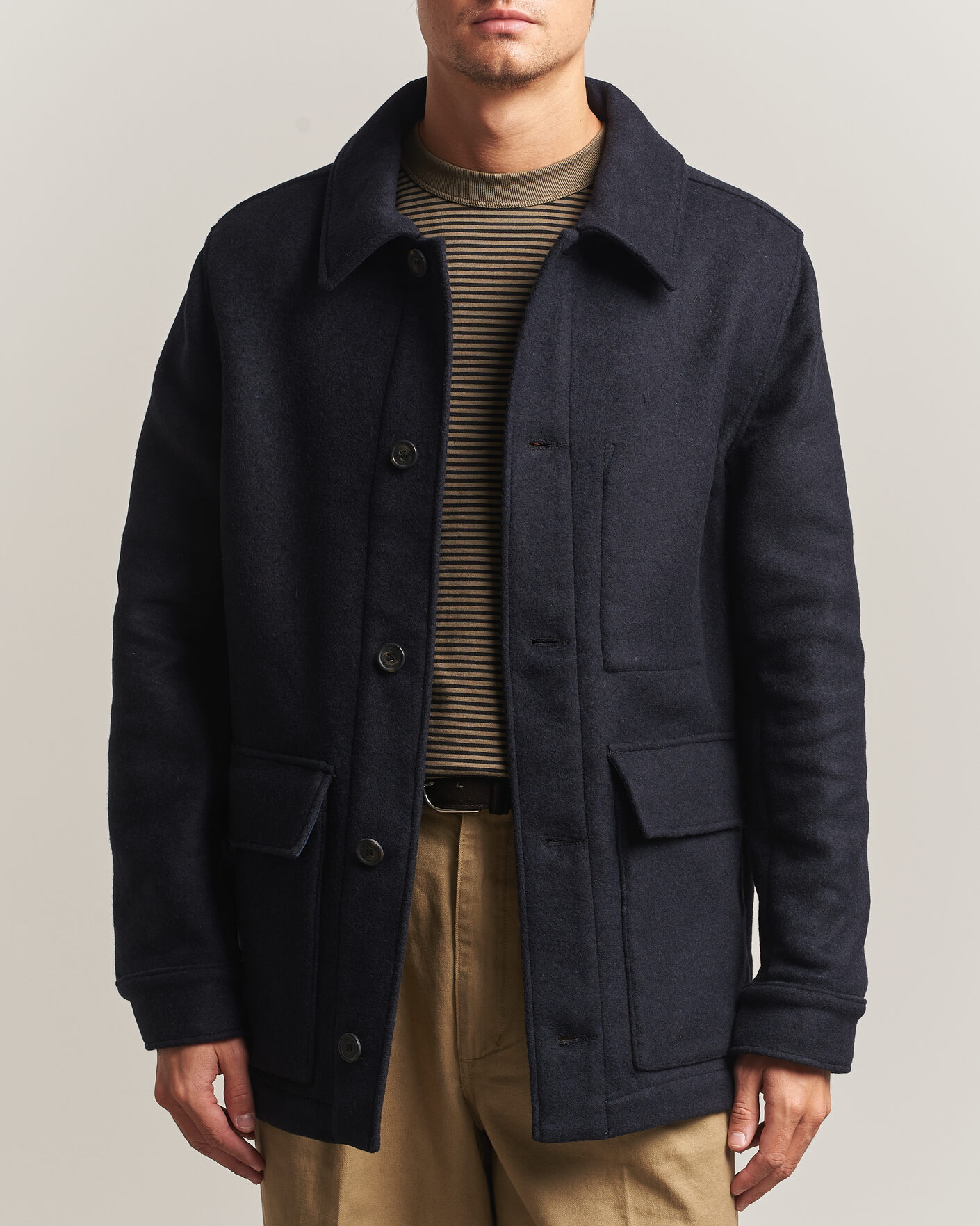 Uomini | Giacche | Armor-lux | Wool Shirt Jacket Rich Navy