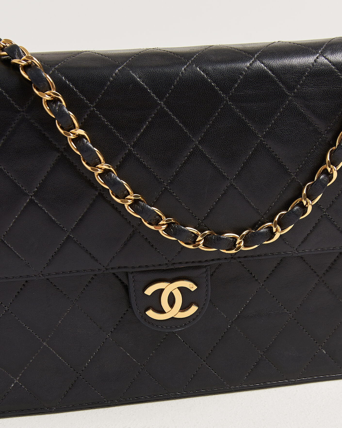 Uomini | Pre-Owned & Vintage Bags | Chanel Pre-Owned | Single Flap Bag Black