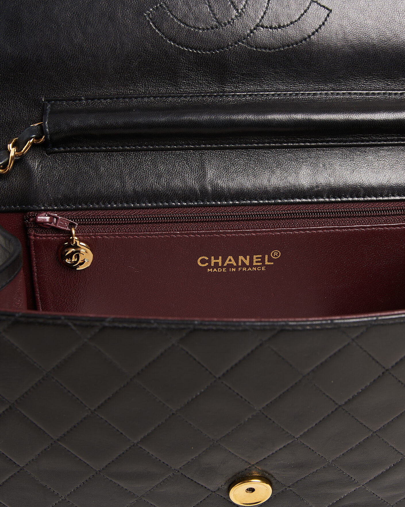 Uomini | Pre-Owned & Vintage Bags | Chanel Pre-Owned | Single Flap Bag Black