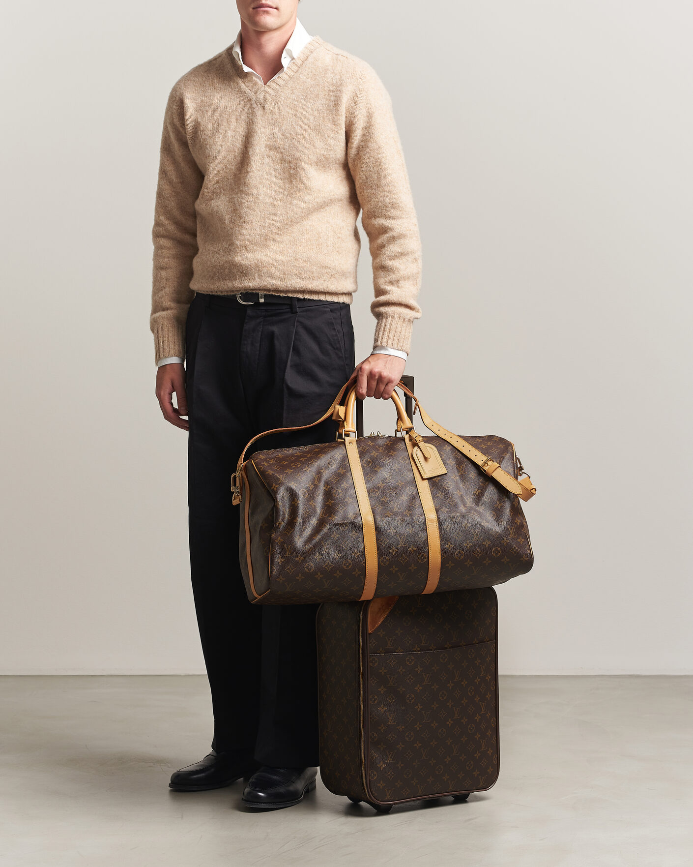 Uomini | Pre-Owned & Vintage Bags | Louis Vuitton Pre-Owned | Keepall Bandouliére 55 Monogram